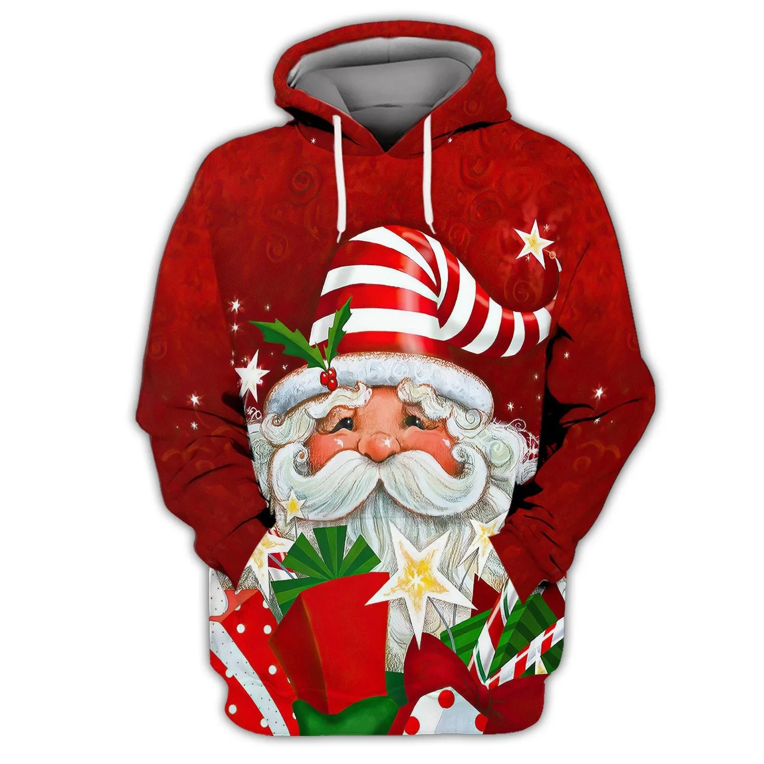 Santa Gift 3D Printed Unisex Merry Christmas Hoodie T Shirt