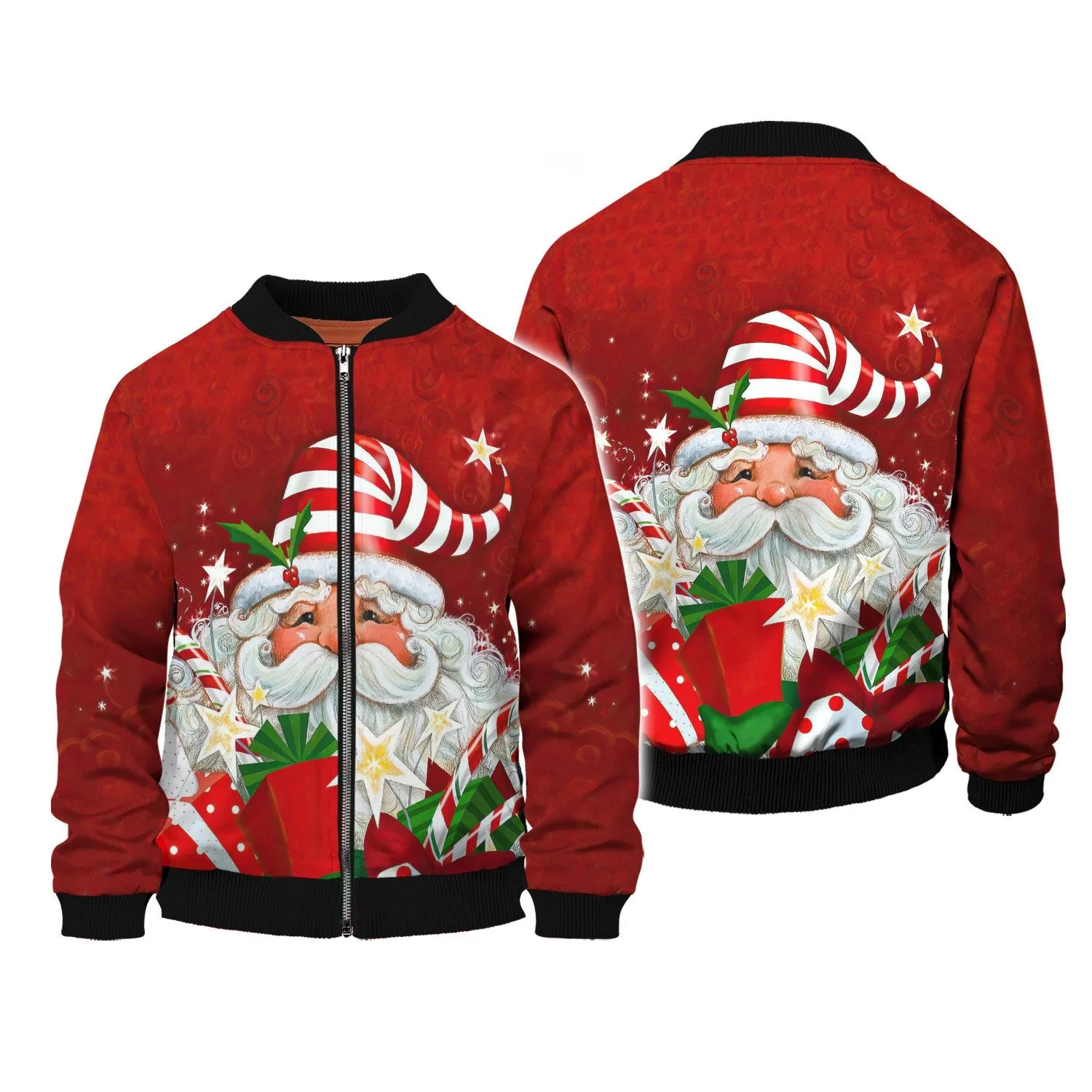 Santa Gift 3D Printed Unisex Merry Christmas Hoodie T Shirt