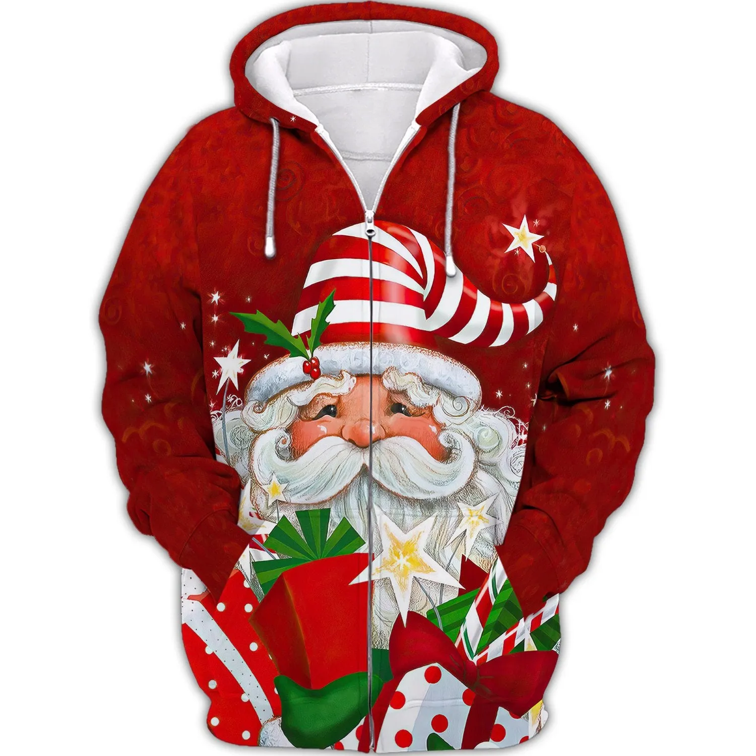 Santa Gift 3D Printed Unisex Merry Christmas Hoodie T Shirt