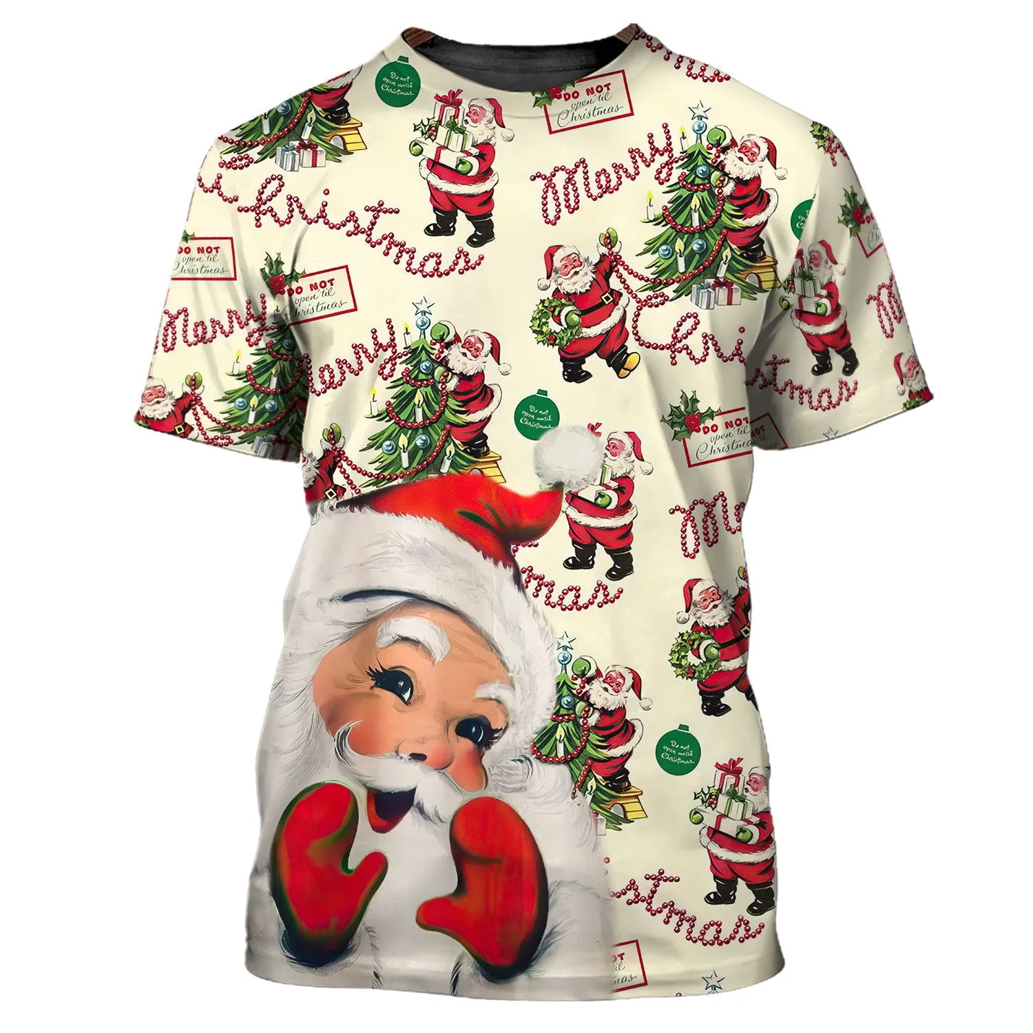 Santa Gift 3D Printed Unisex Merry Christmas Hoodie T Shirt