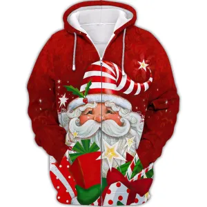 Santa Gift 3D Printed Unisex Merry Christmas Hoodie T Shirt