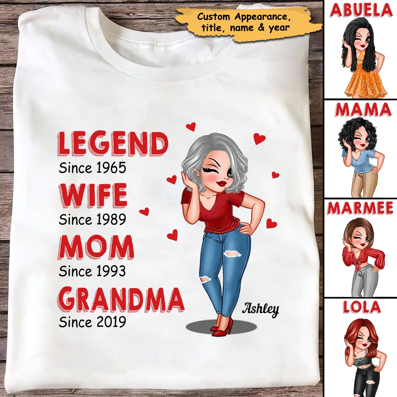 Sassy Woman Legend Wife Mom Grandma Personalized Shirt