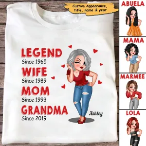 Sassy Woman Legend Wife Mom Grandma Personalized Shirt