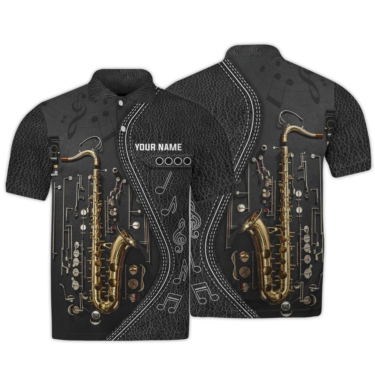 Saxophone Jazz Personalized Name 3D Zipper Hoodie, Saxophone 3D Hoodie Tshirt 01