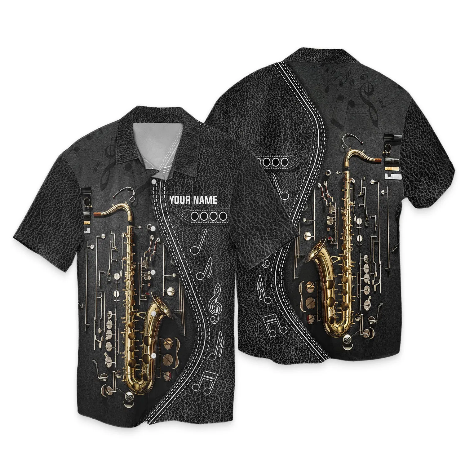 Saxophone Jazz Personalized Name 3D Zipper Hoodie, Saxophone 3D Hoodie Tshirt 01