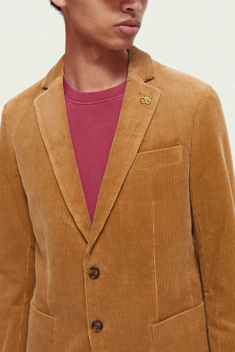 SCOTCH & SODA CORDUROY SINGLE BREASTED BLAZER SAS169045