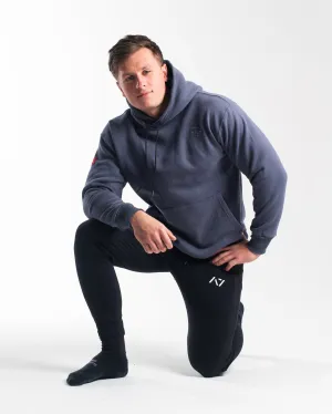 Script Oversized Non Bar Grip Hoodie - Foggy Navy