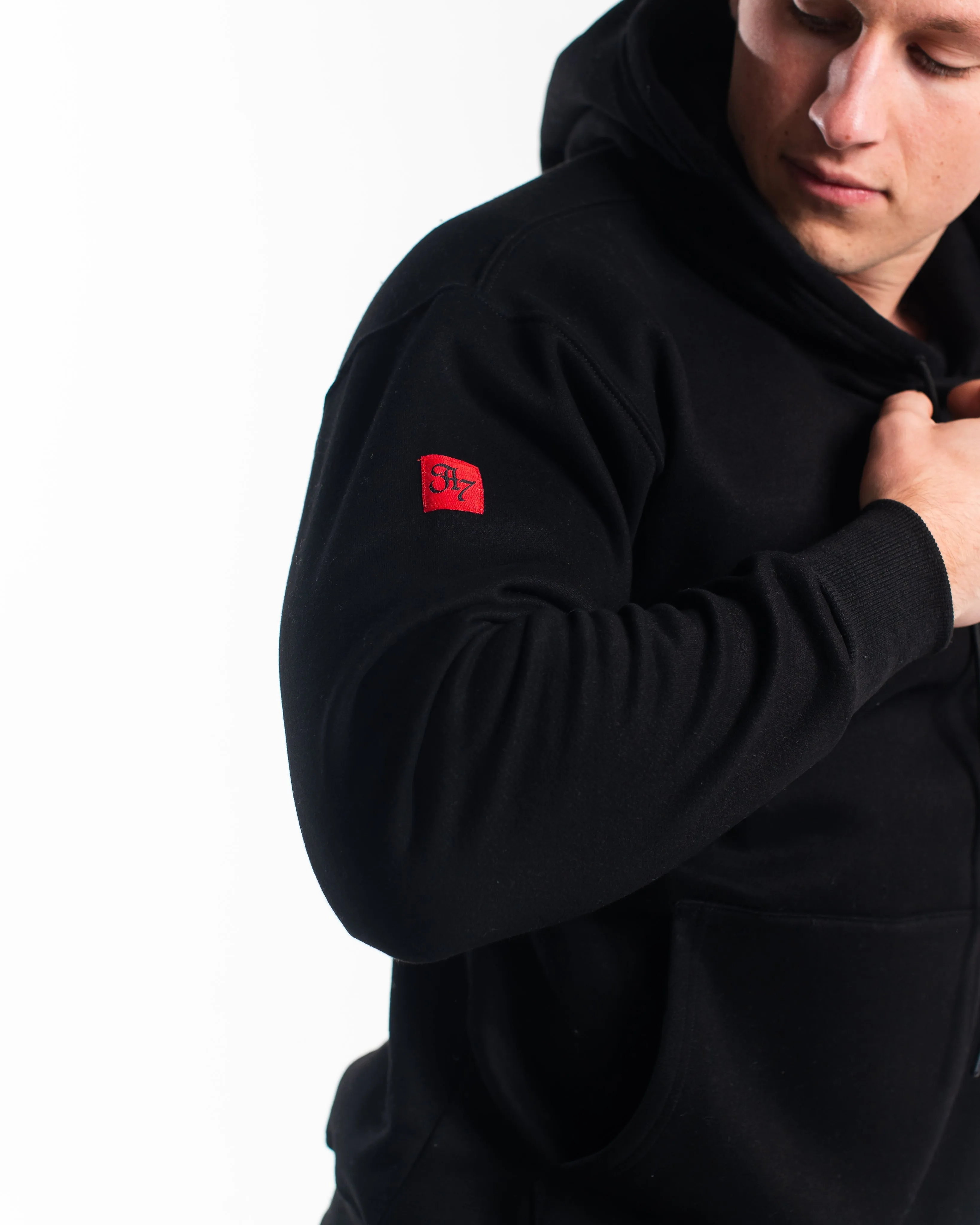 Script Oversized Non Bar Grip Hoodie - Stealth