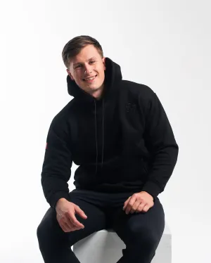 Script Oversized Non Bar Grip Hoodie - Stealth