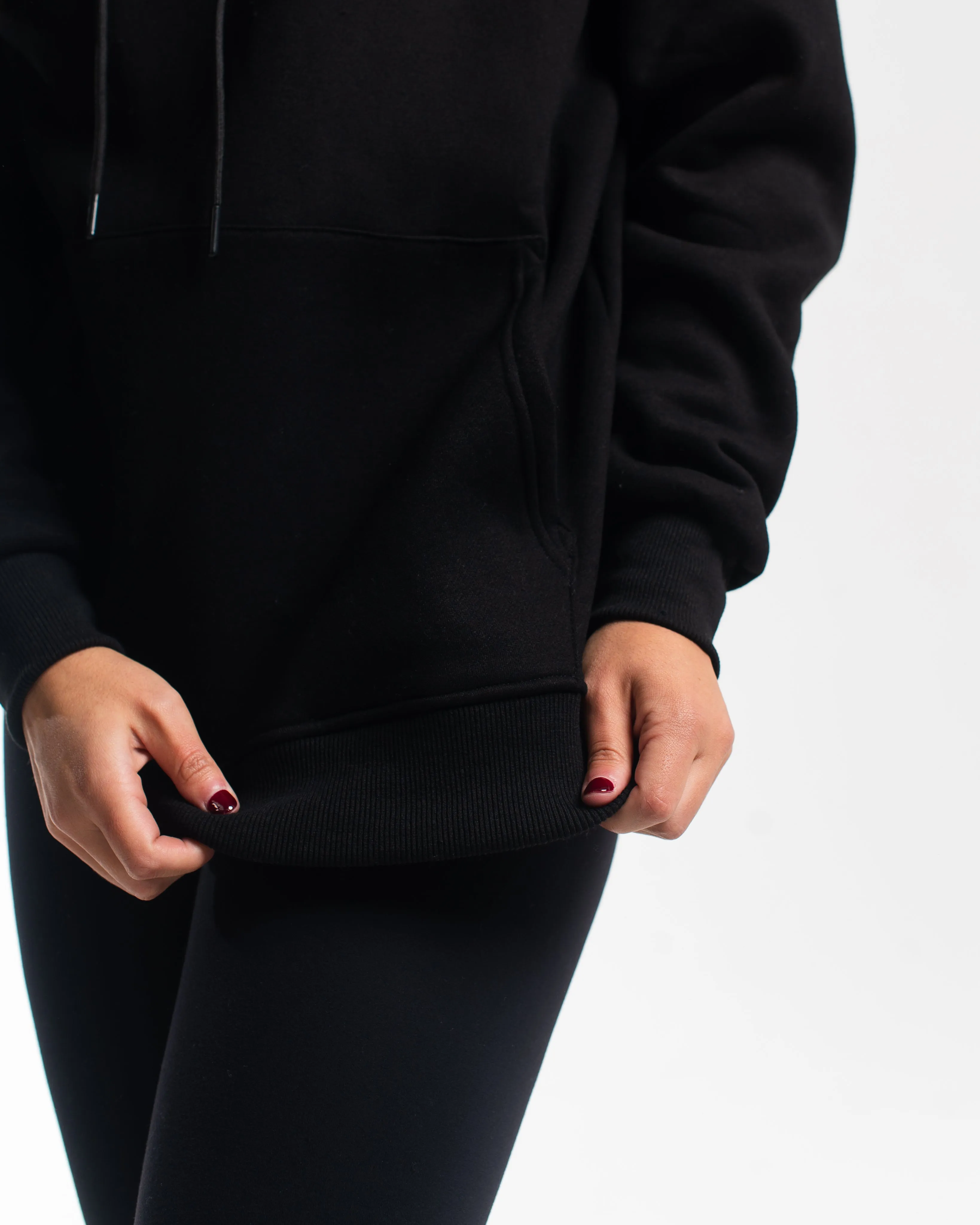 Script Oversized Non Bar Grip Hoodie - Stealth