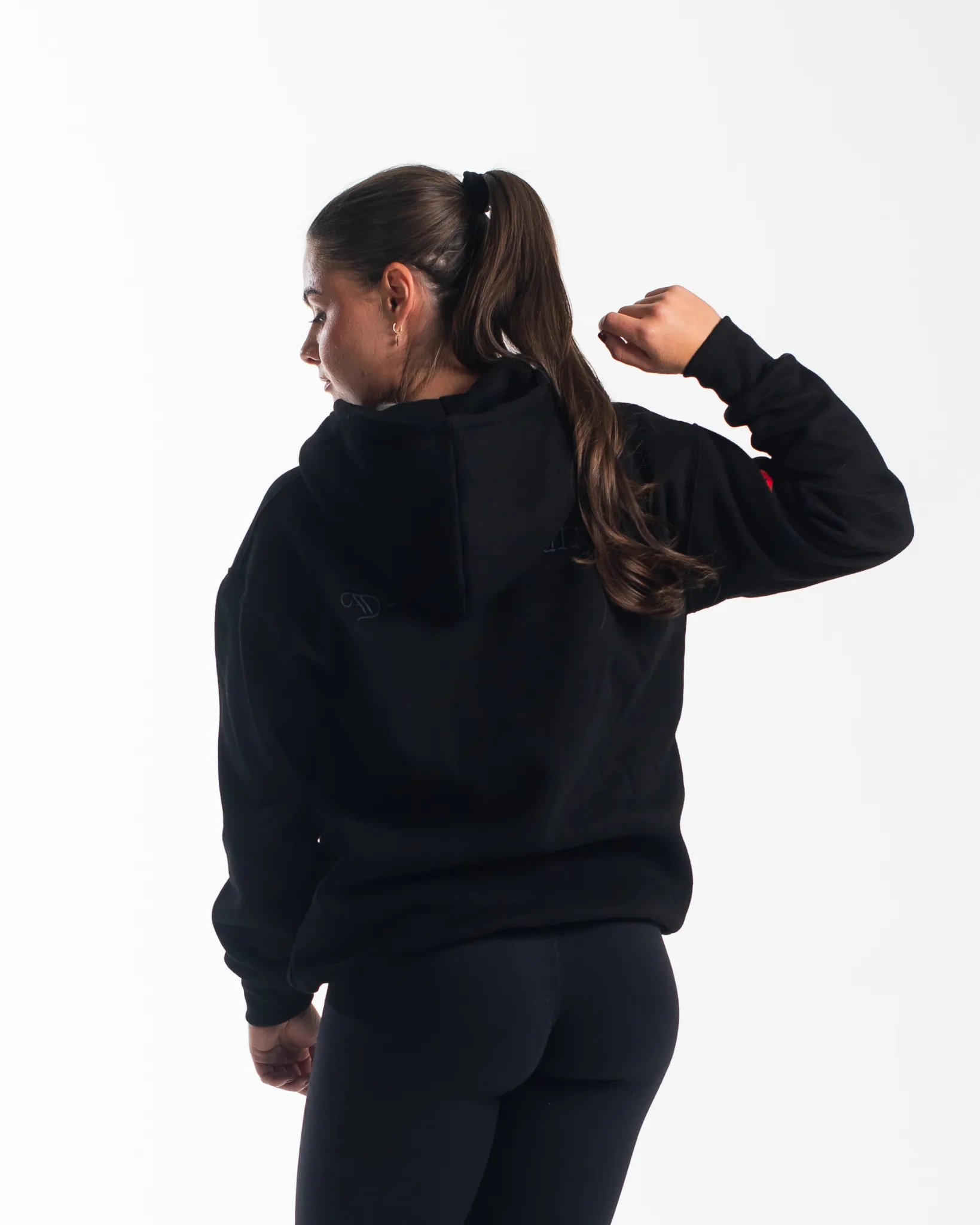 Script Oversized Non Bar Grip Hoodie - Stealth