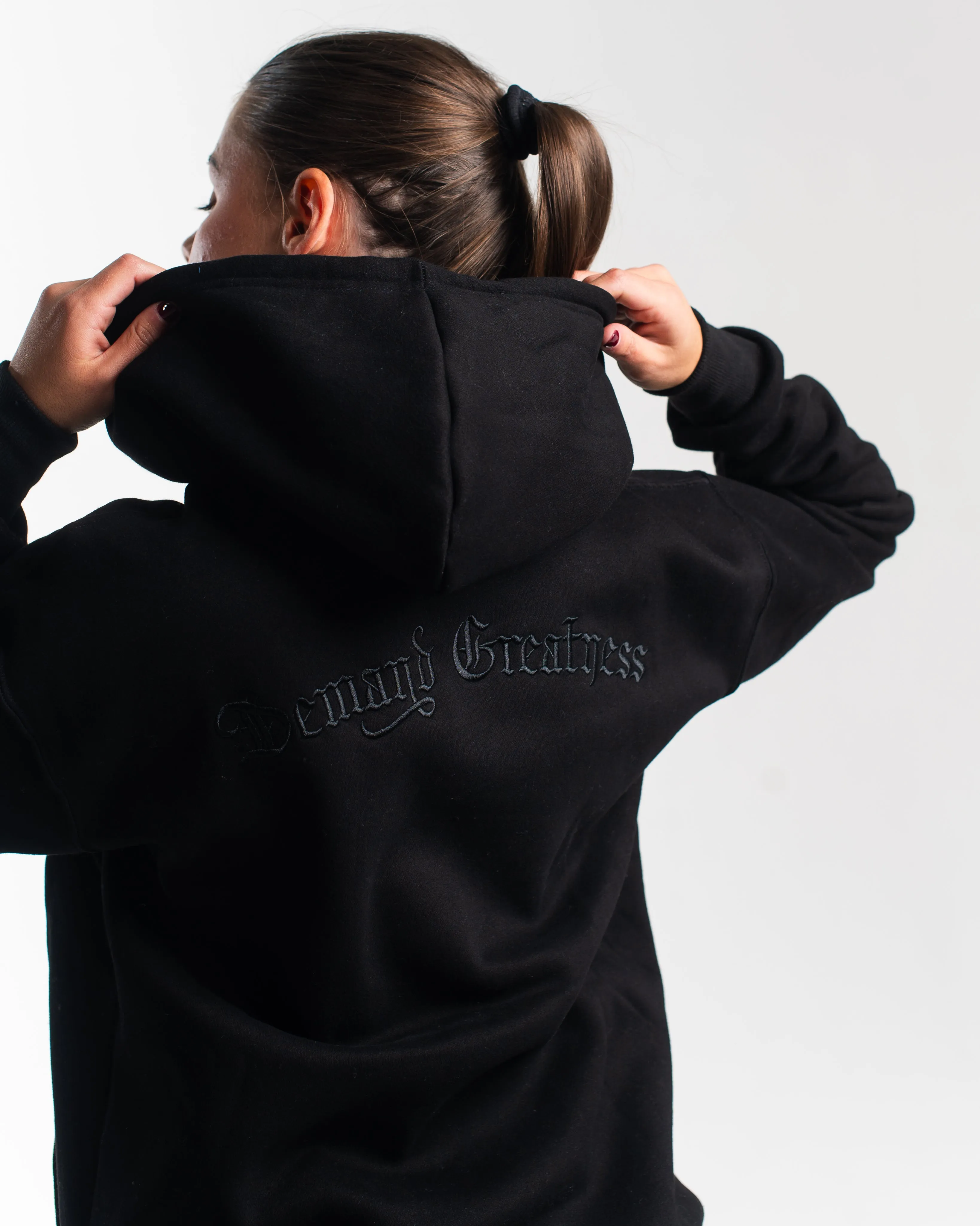 Script Oversized Non Bar Grip Hoodie - Stealth