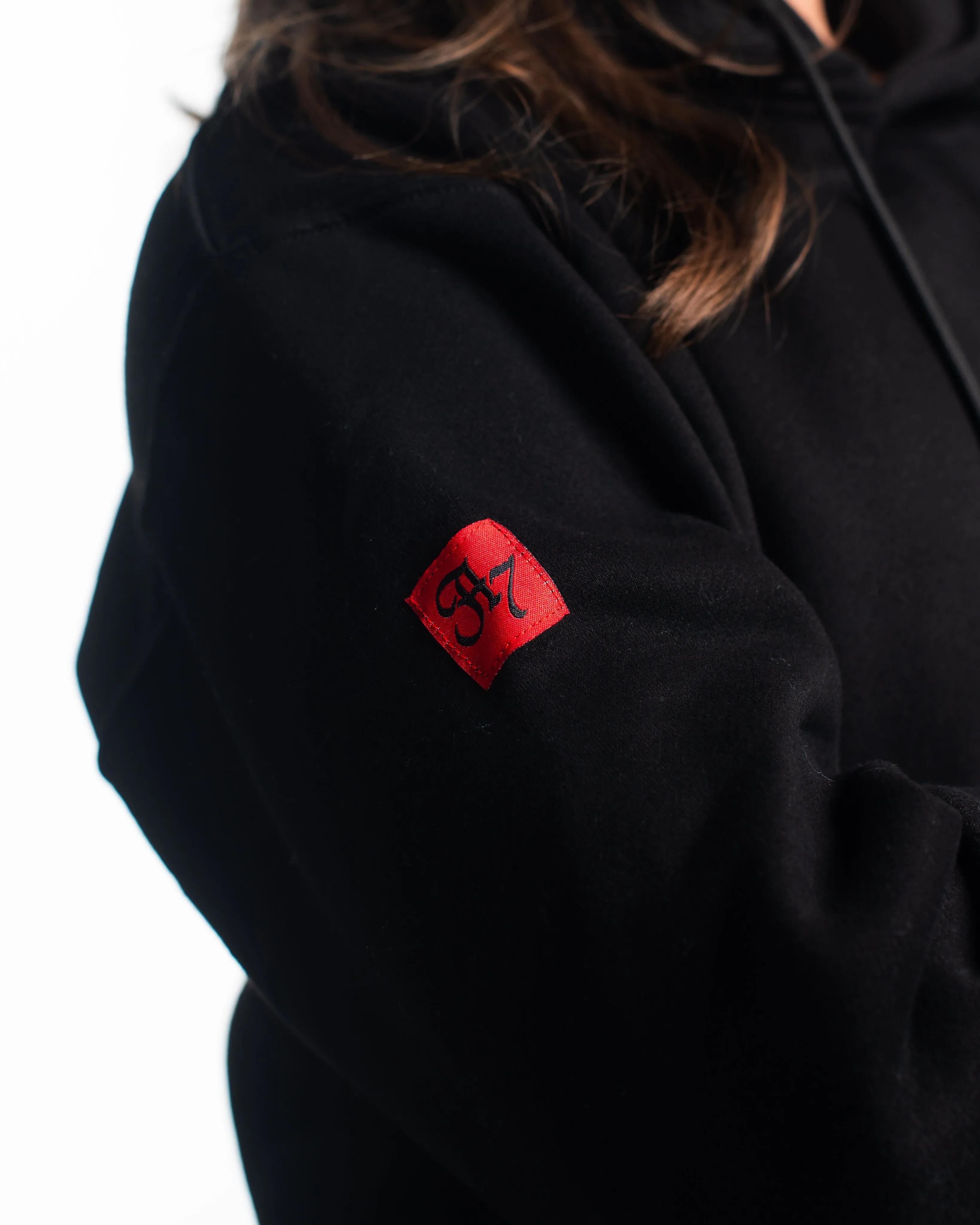 Script Oversized Non Bar Grip Hoodie - Stealth