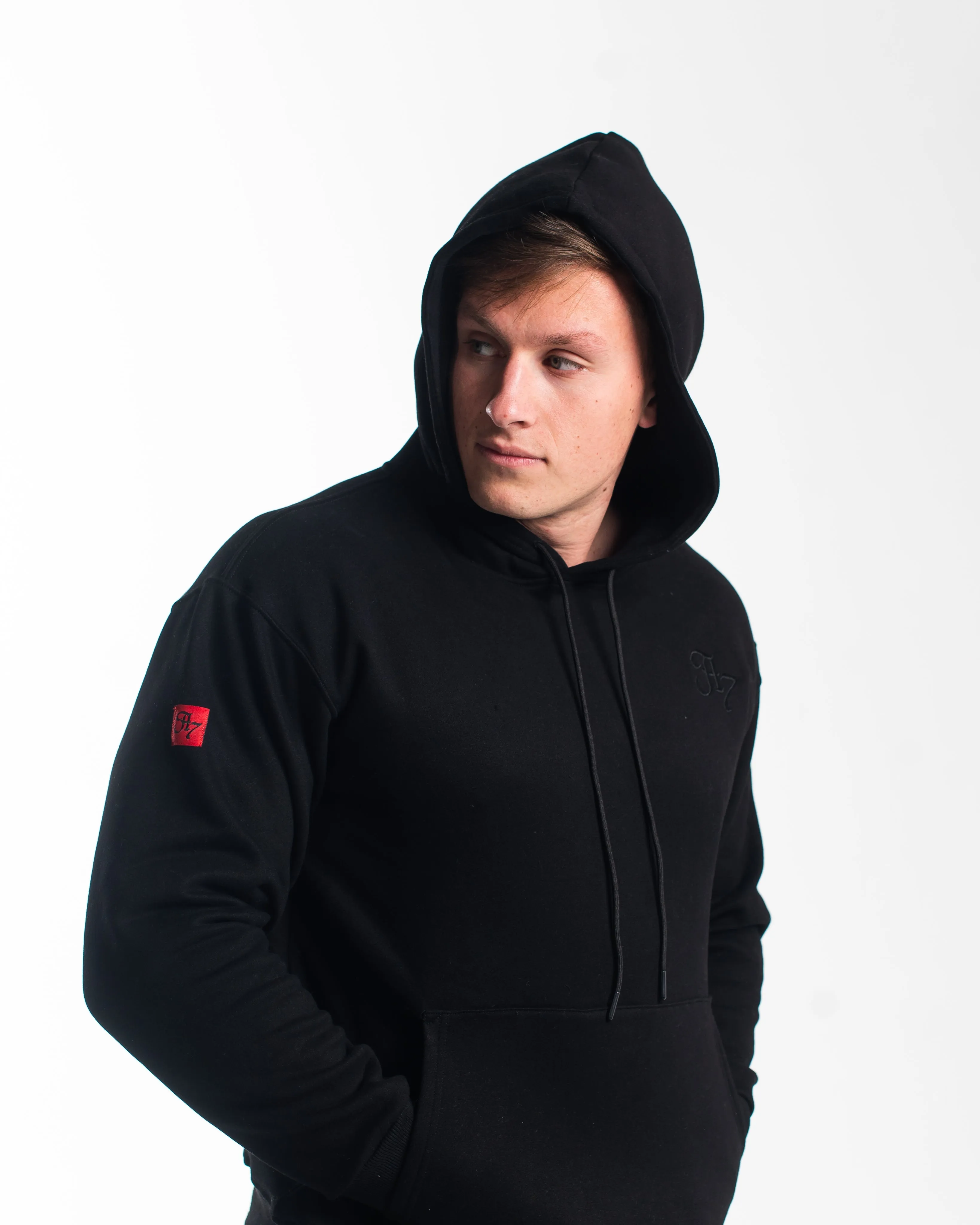 Script Oversized Non Bar Grip Hoodie - Stealth
