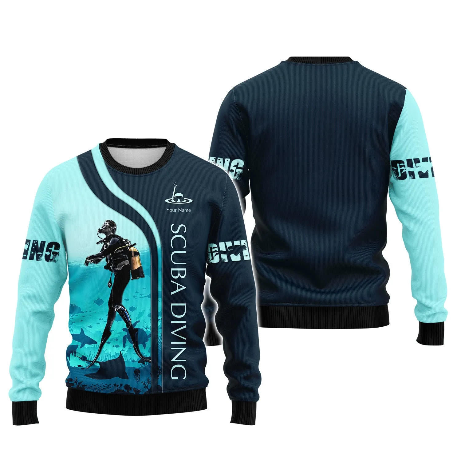 Scuba Diving Tee Shirt Custom Scuba Diver Shirts Diving 3D Shirt