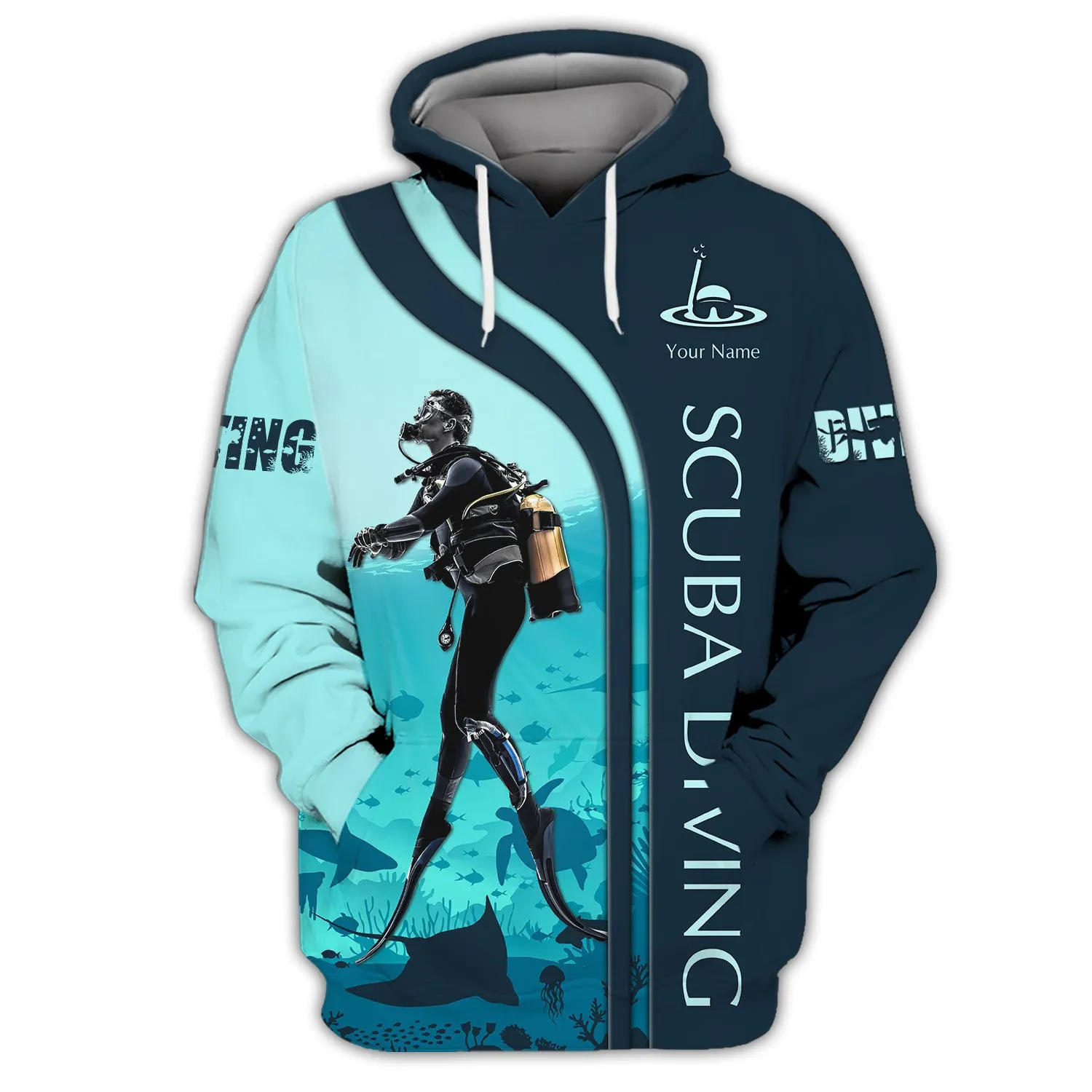 Scuba Diving Tee Shirt Custom Scuba Diver Shirts Diving 3D Shirt