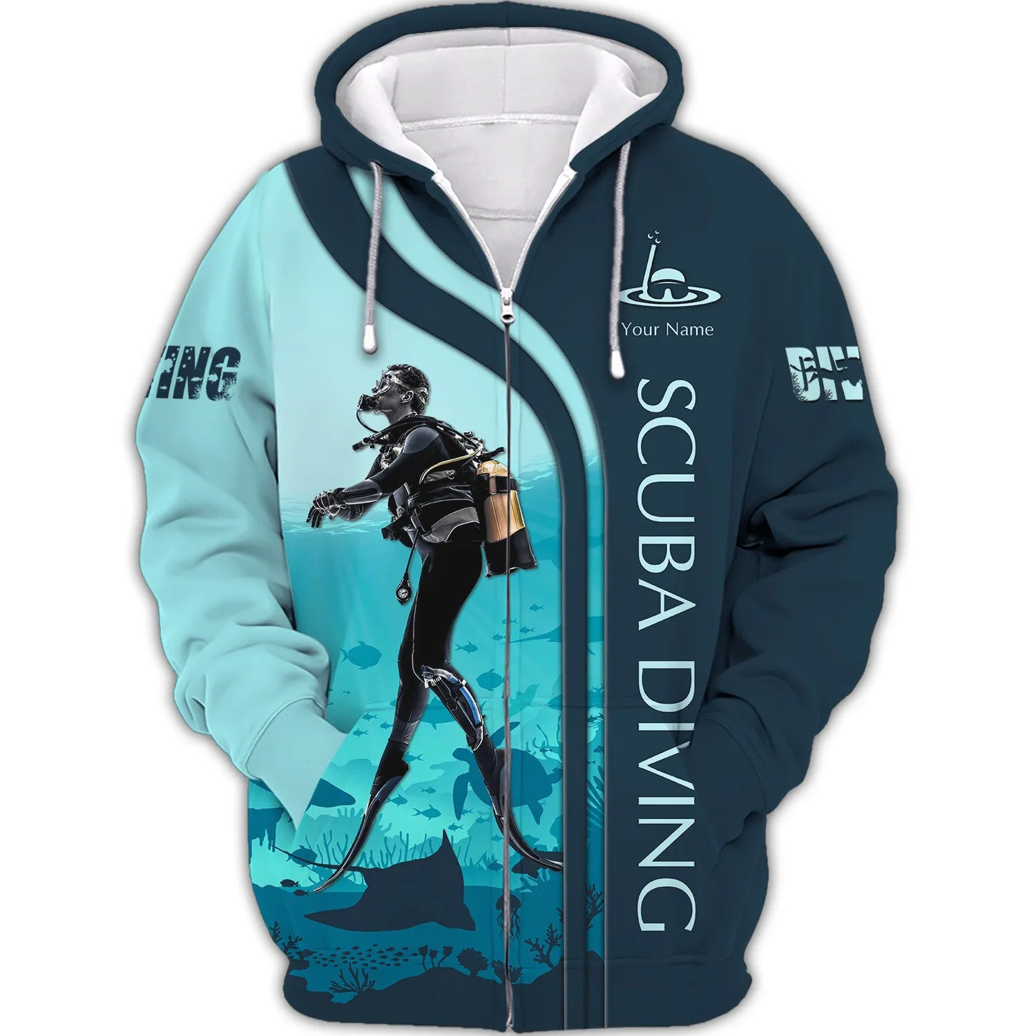Scuba Diving Tee Shirt Custom Scuba Diver Shirts Diving 3D Shirt