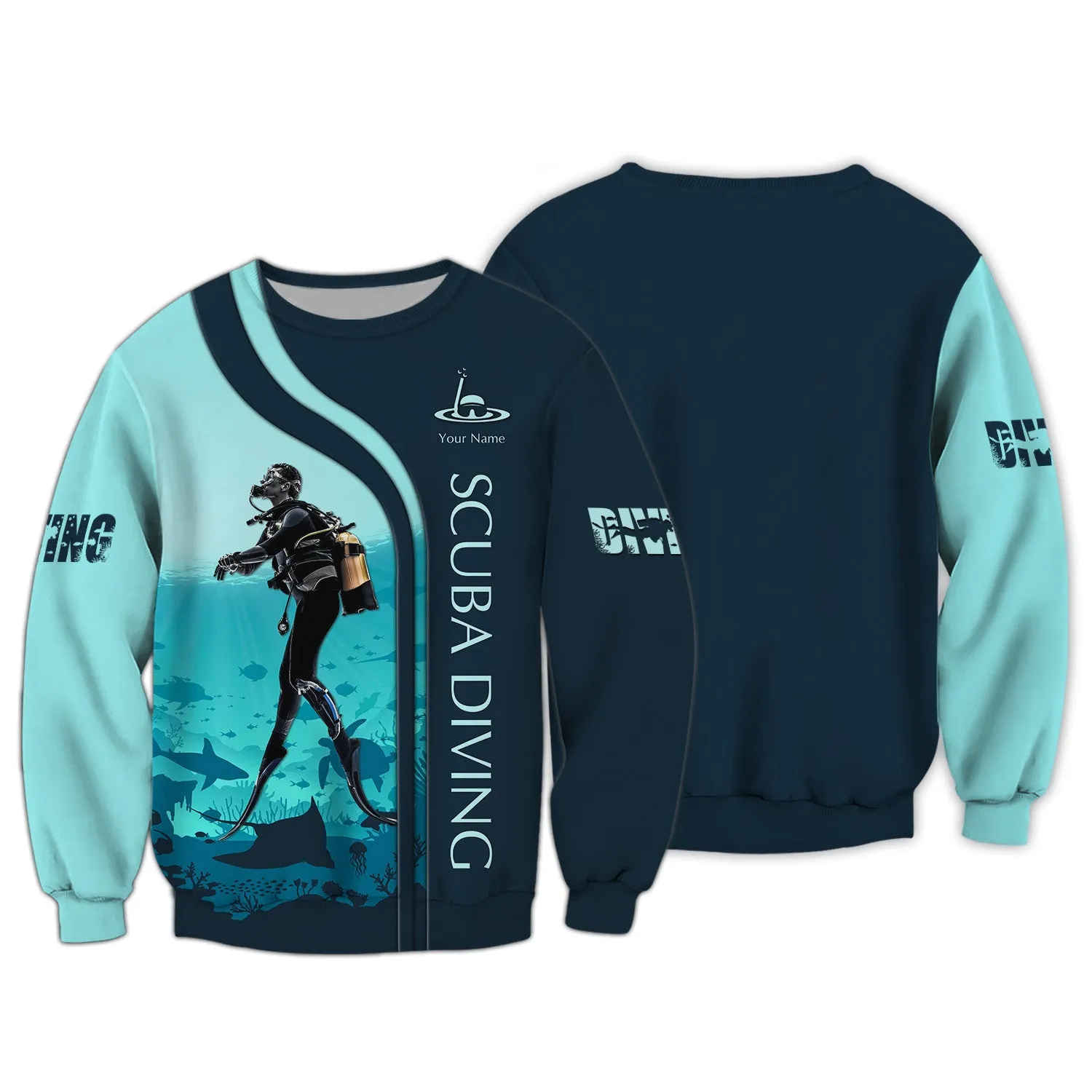Scuba Diving Tee Shirt Custom Scuba Diver Shirts Diving 3D Shirt