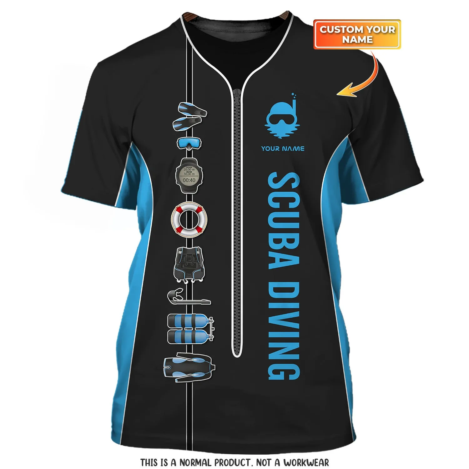 Scuba Diving Tools Shirts Custom Diver Shirts Scuba Diving 3D Apparel