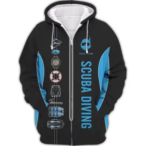 Scuba Diving Tools Shirts Custom Diver Shirts Scuba Diving 3D Apparel