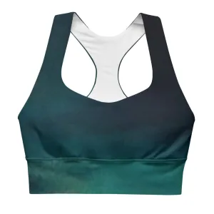 Sea Green Longline sports bra