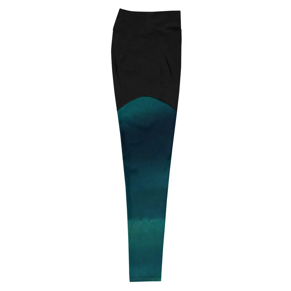 Sea Green Sports Leggings