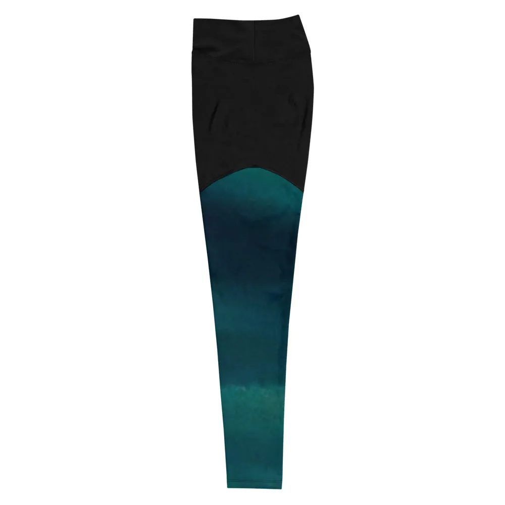 Sea Green Sports Leggings