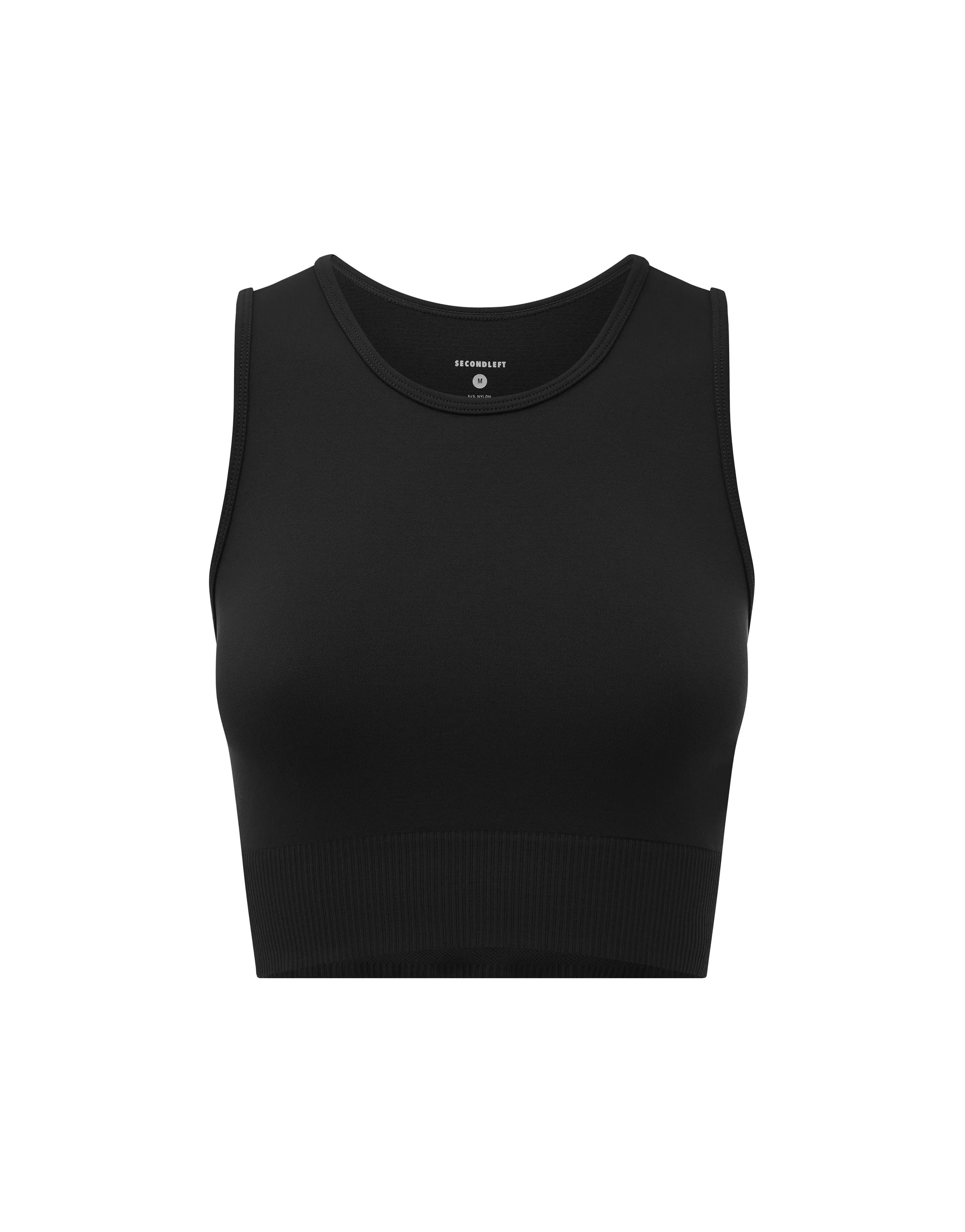 Seamless Cropped Singlet - Black