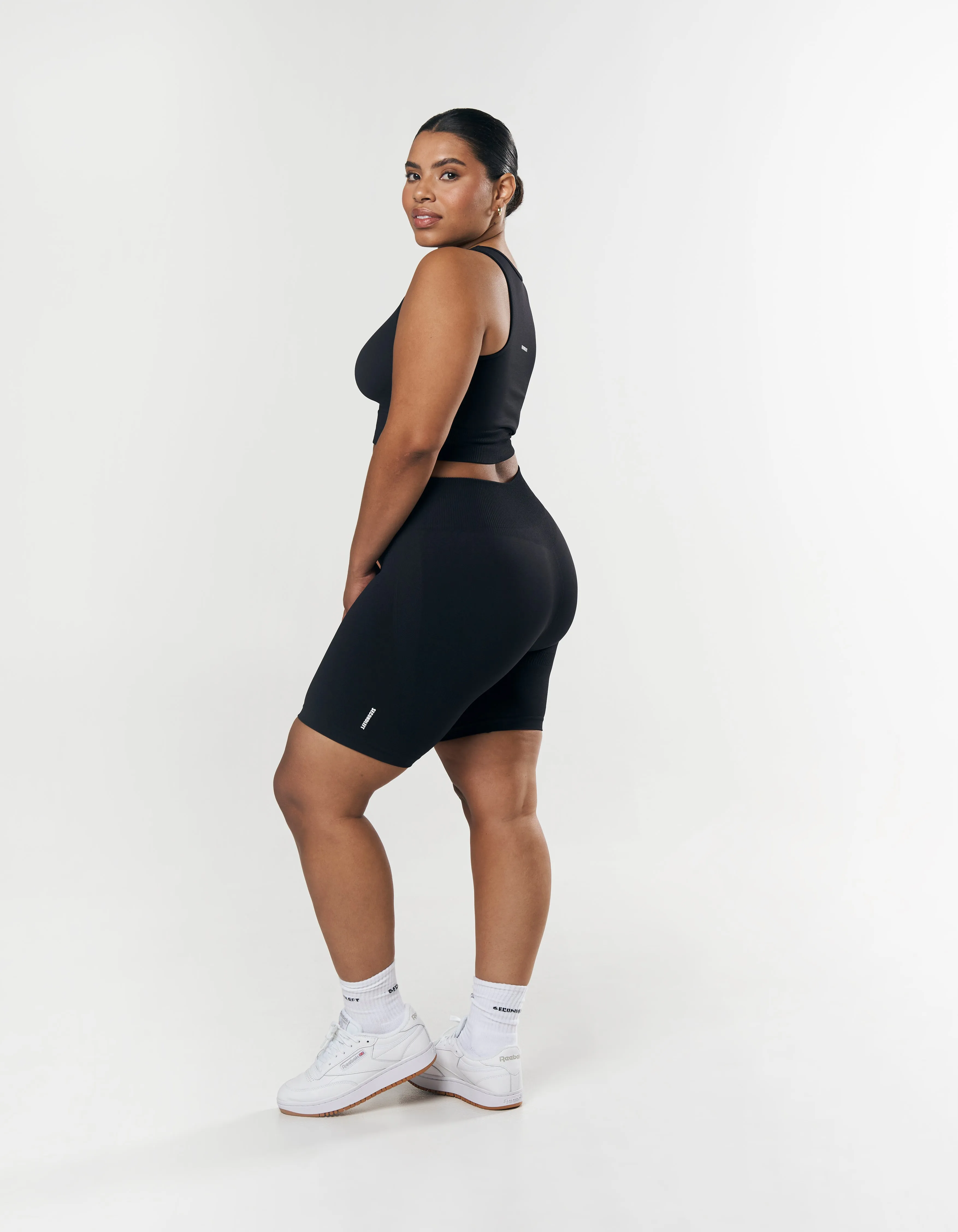 Seamless Cropped Singlet - Black