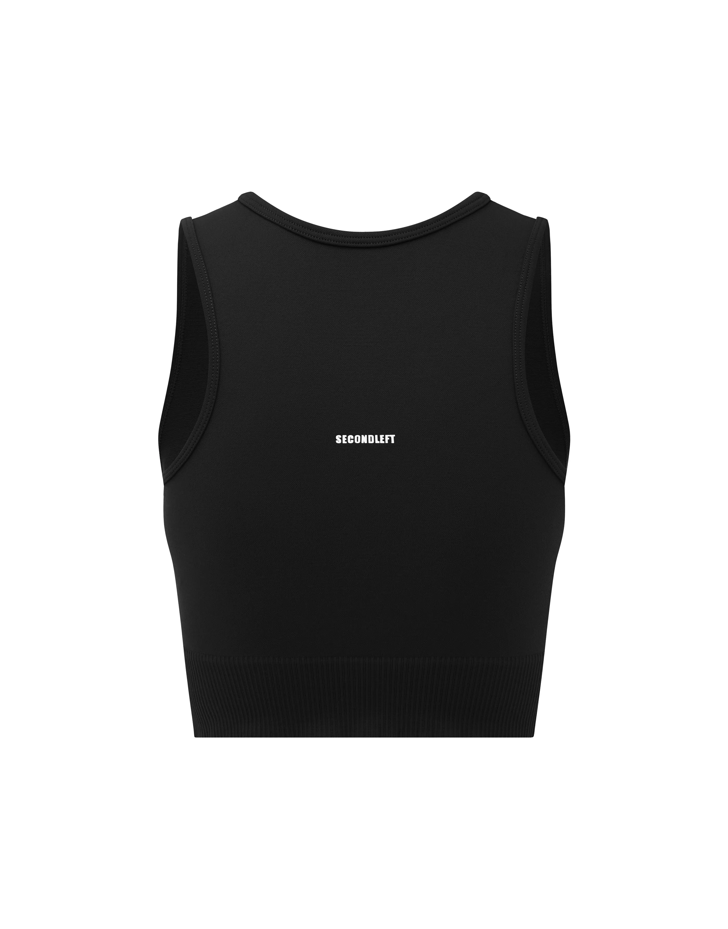 Seamless Cropped Singlet - Black