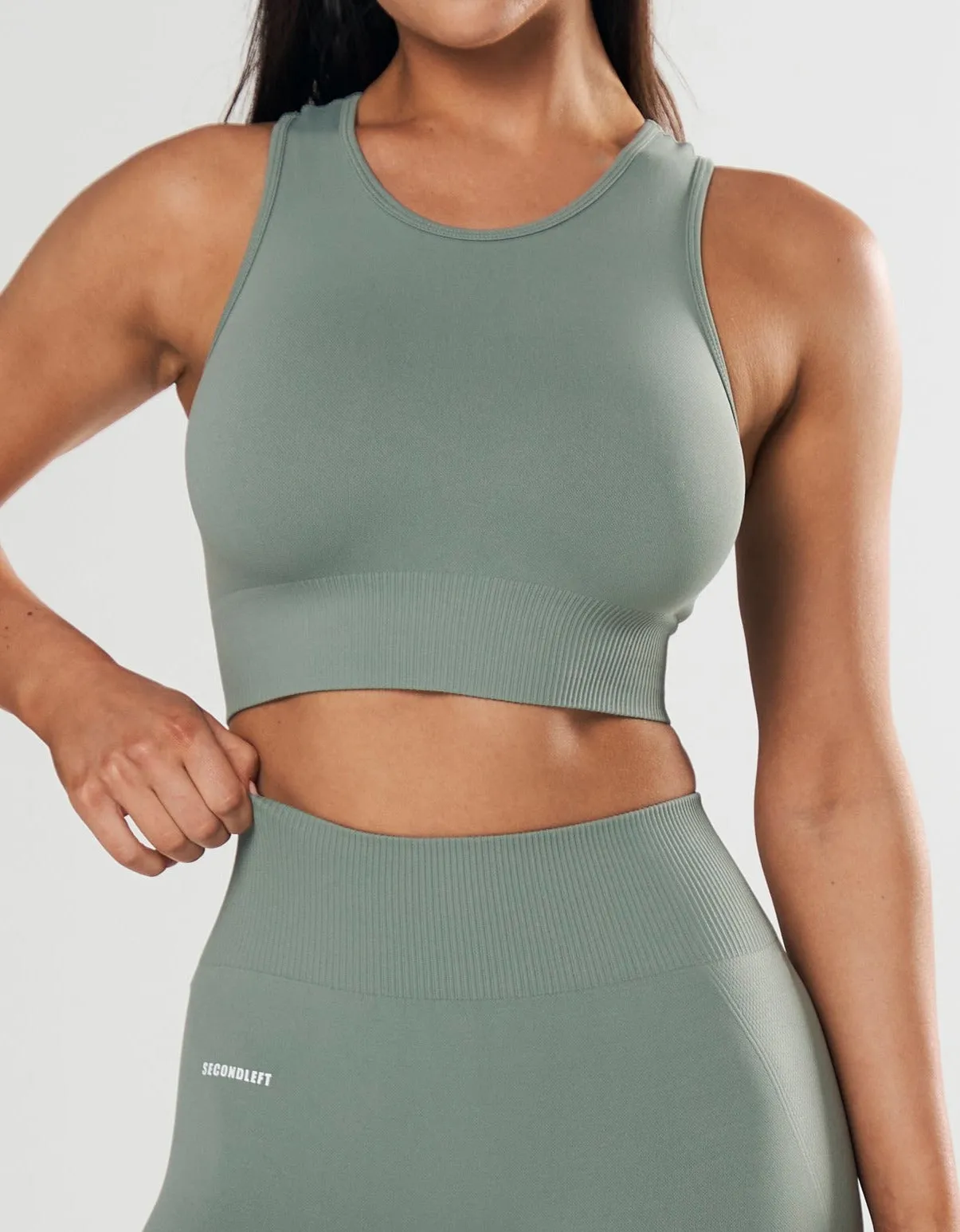 Seamless Cropped Singlet - Blue