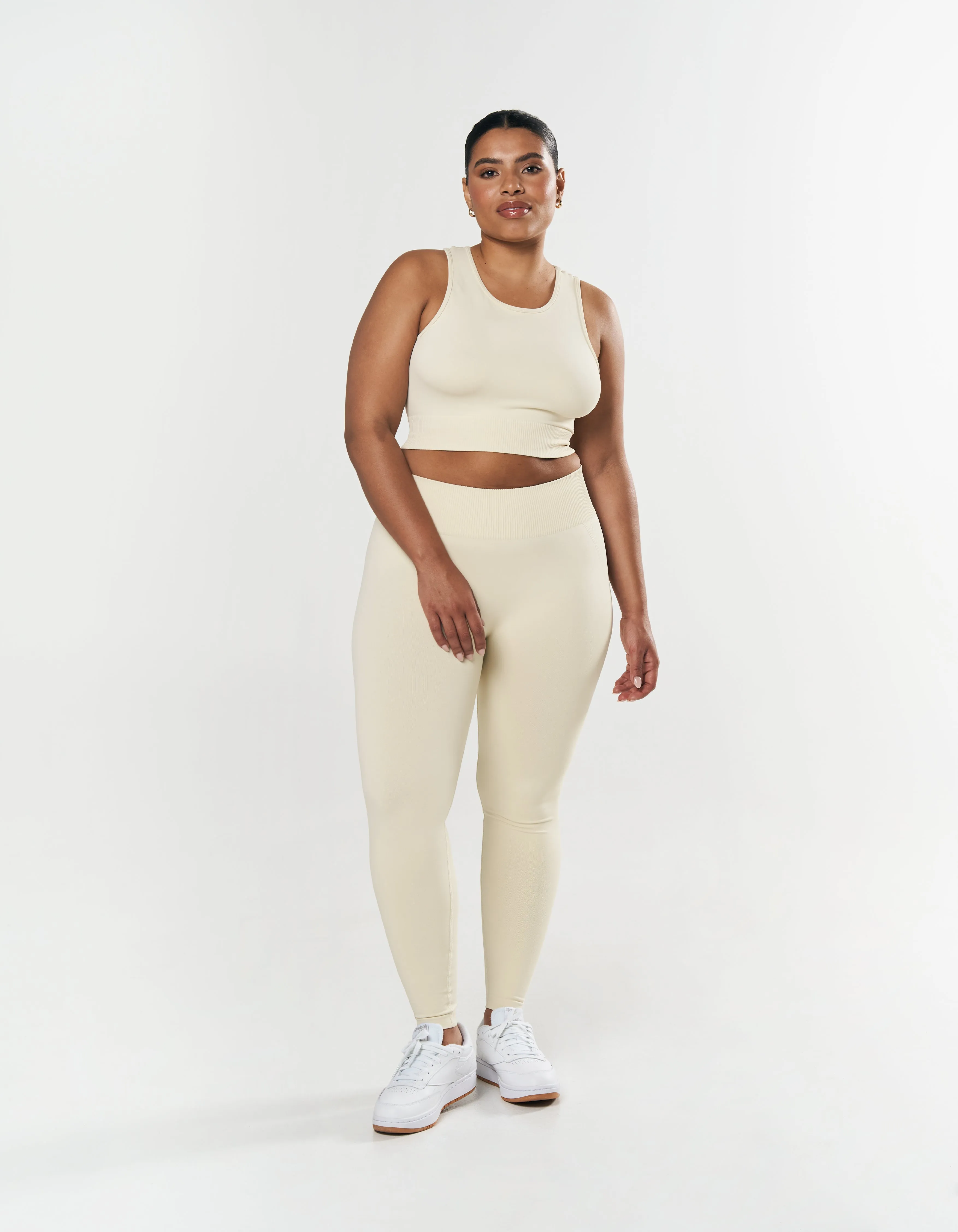Seamless Cropped Singlet - Butter