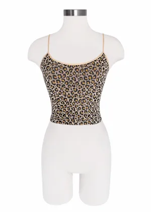 Seamless Crossback Tank - Natural Cheetah