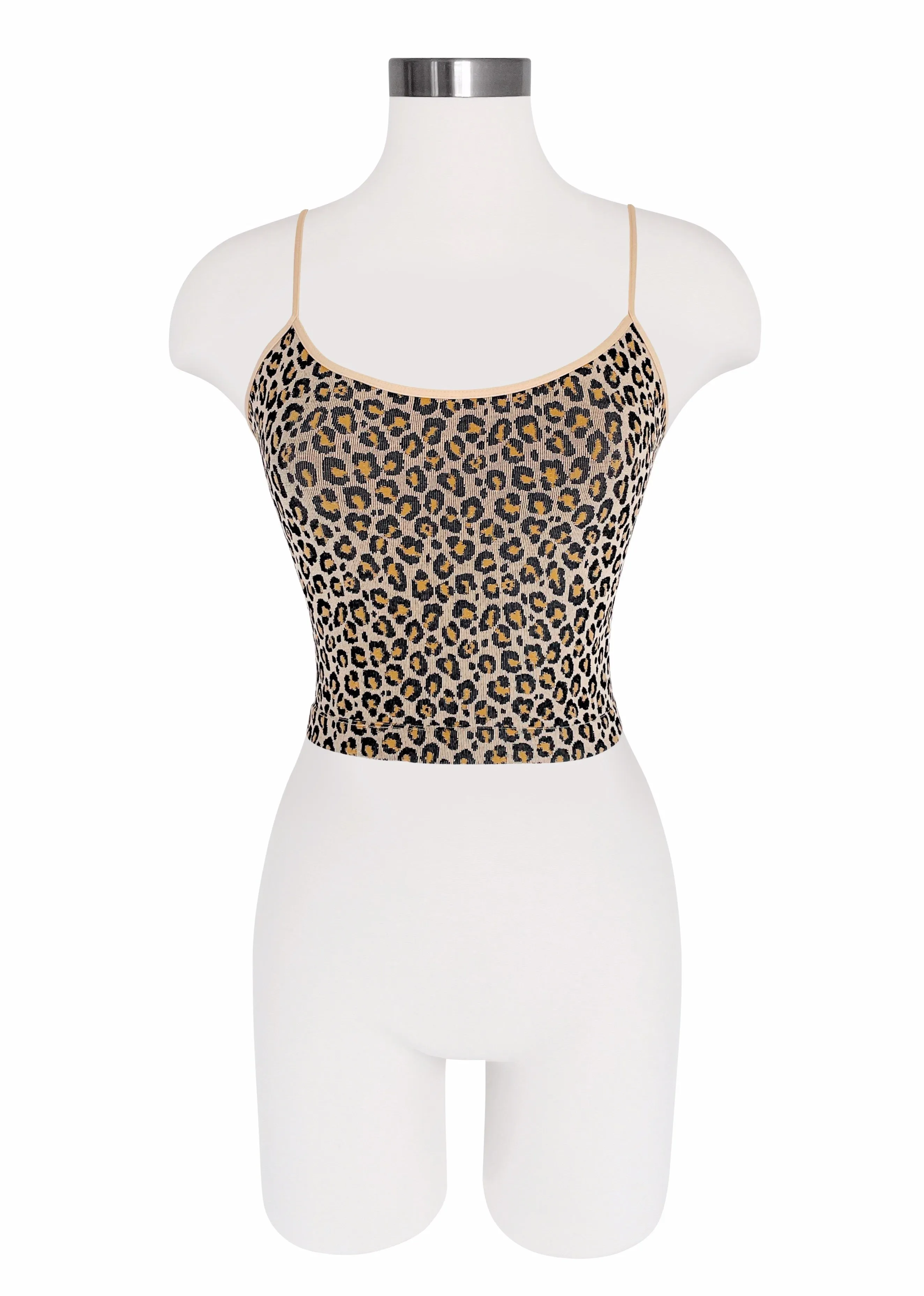 Seamless Crossback Tank - Natural Cheetah