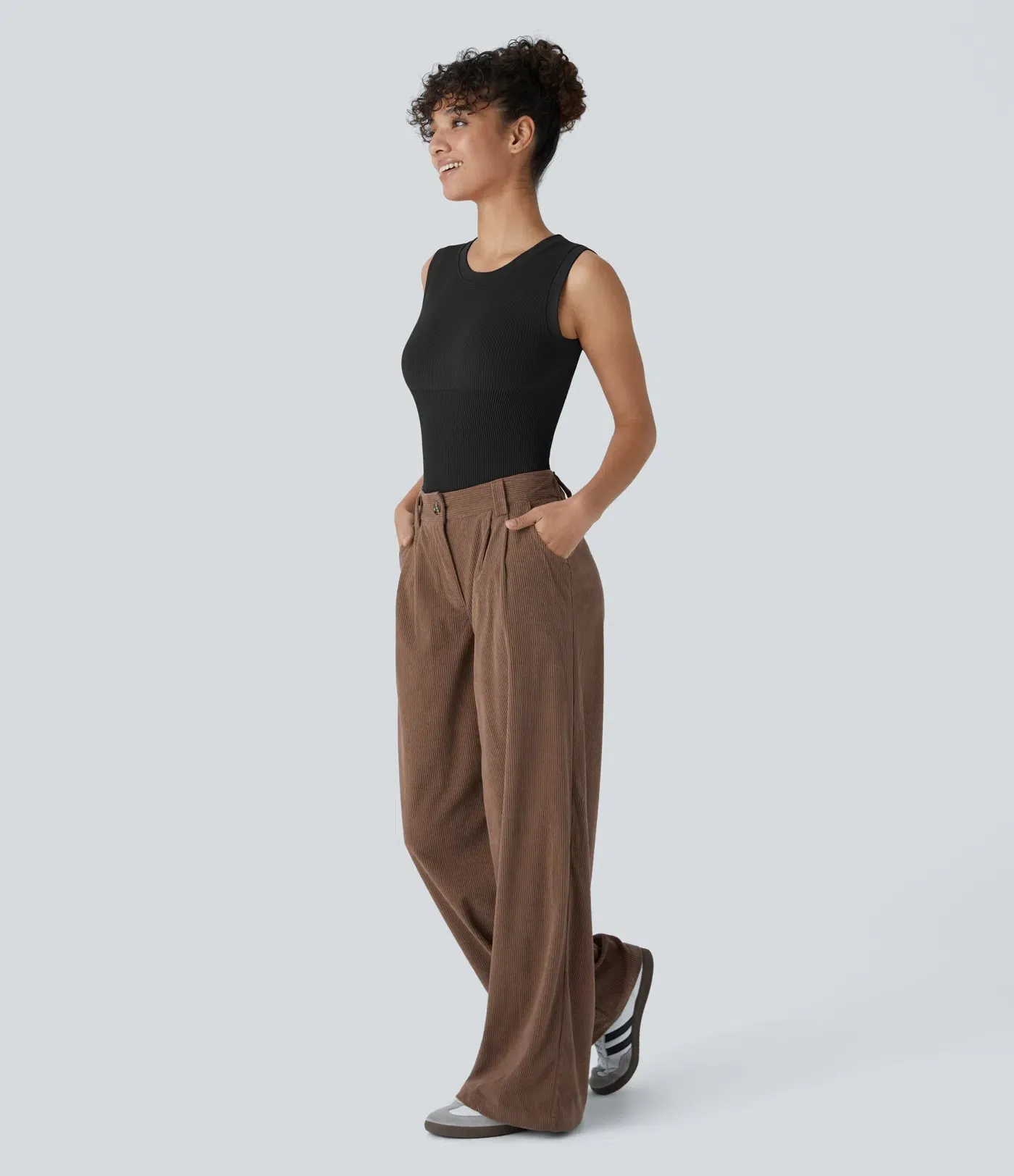 Seamless Flow Snap Button Bodysuit | Round Neck & Sleeveless