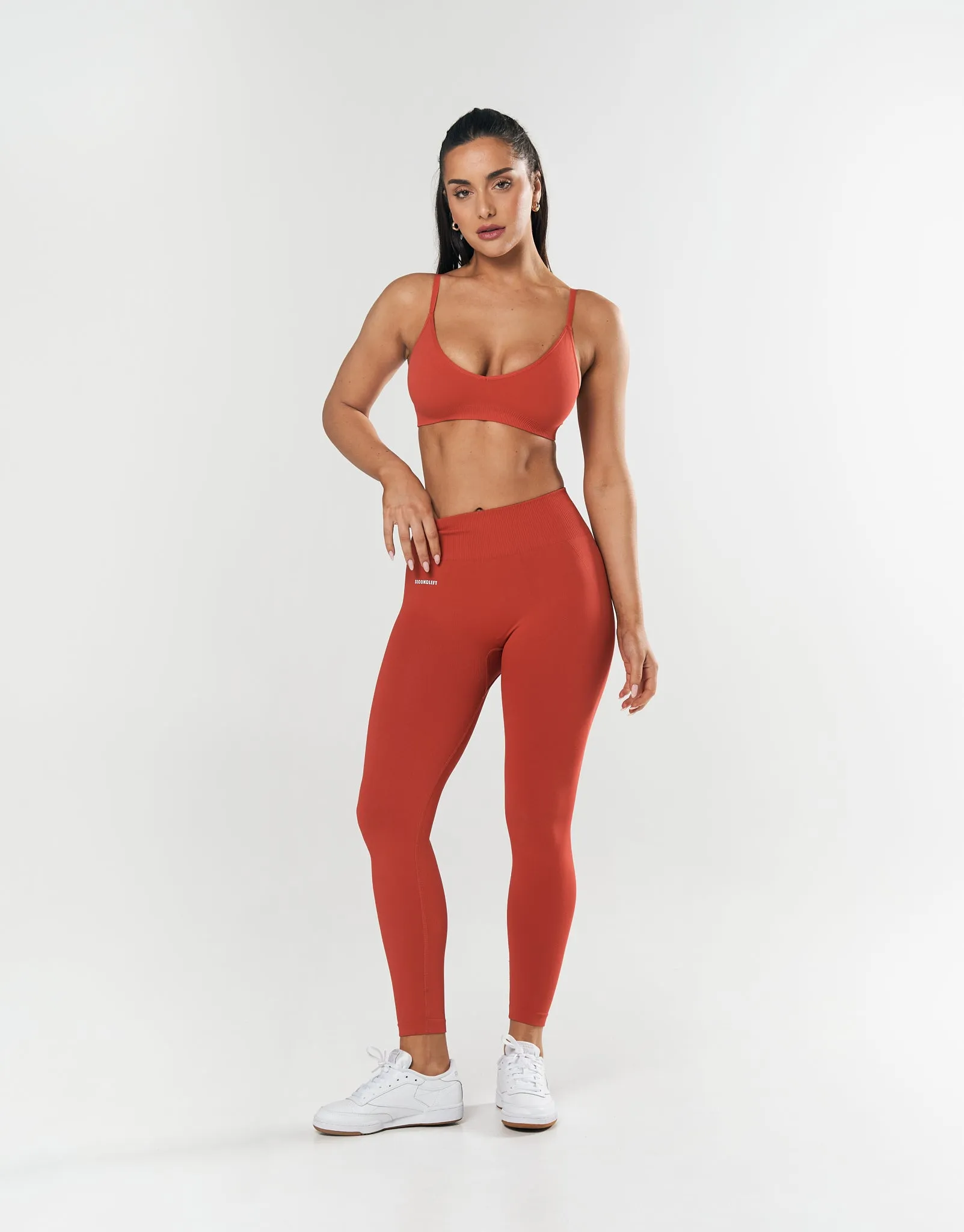 Seamless Full Length Tights - Red