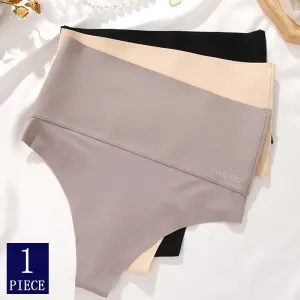 Seamless High Waist Women's Thong Underwear - Body Shaping, Breathable, Plus Size S-XL