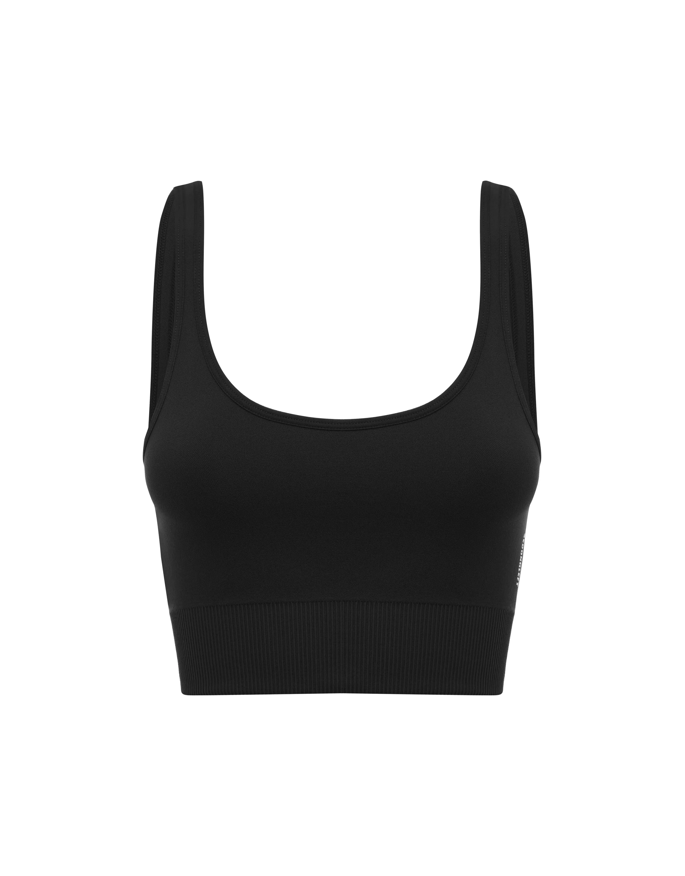 Seamless Low back Crop - Black
