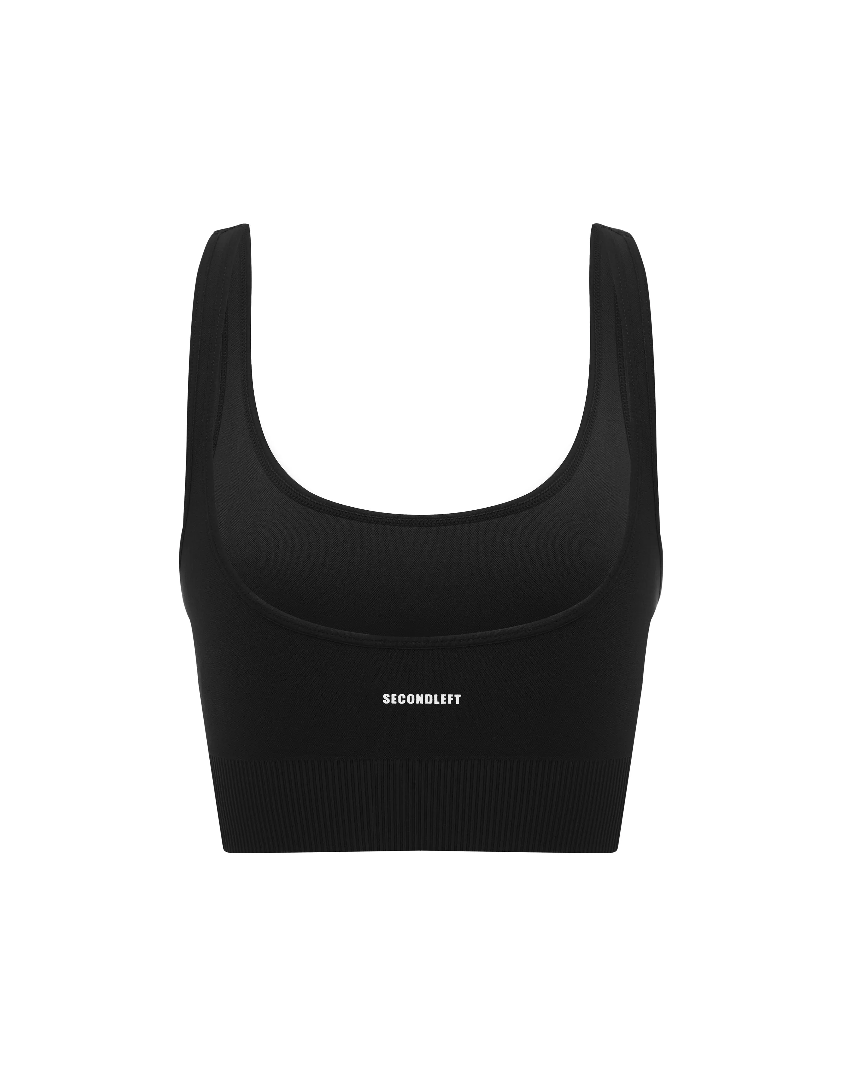 Seamless Low back Crop - Black