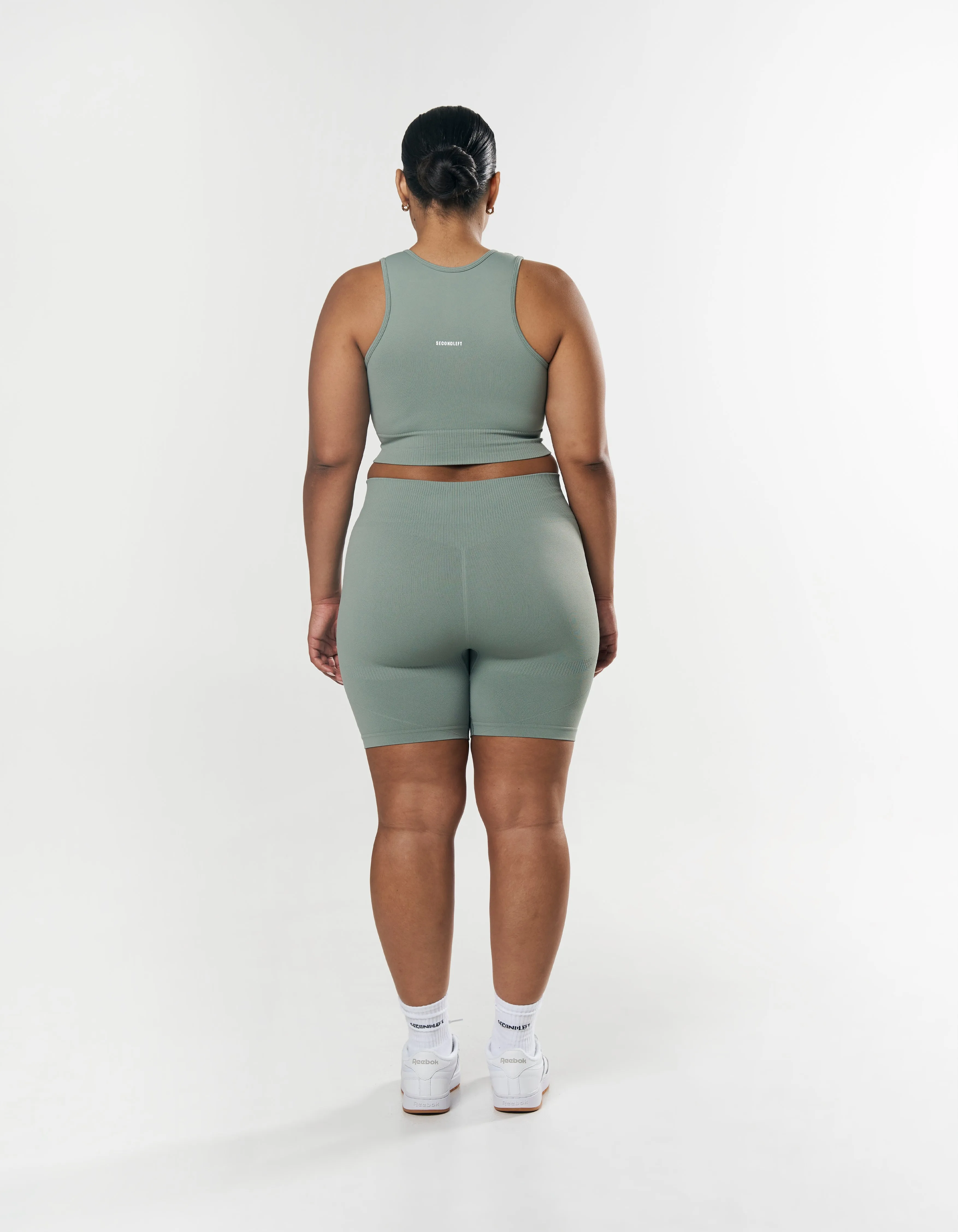 Seamless Midi Biker Shorts - Blue
