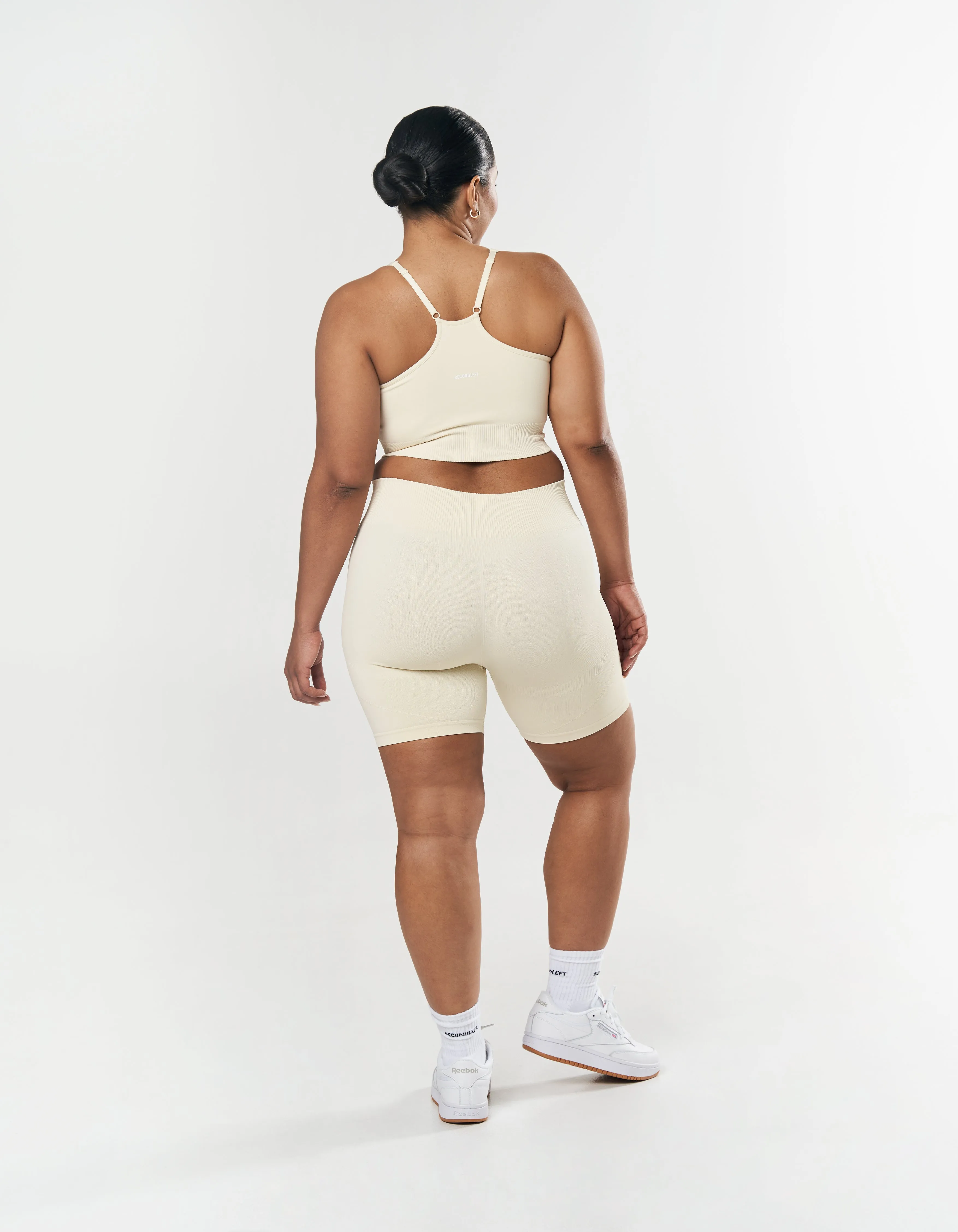 Seamless Midi Biker Shorts - Butter