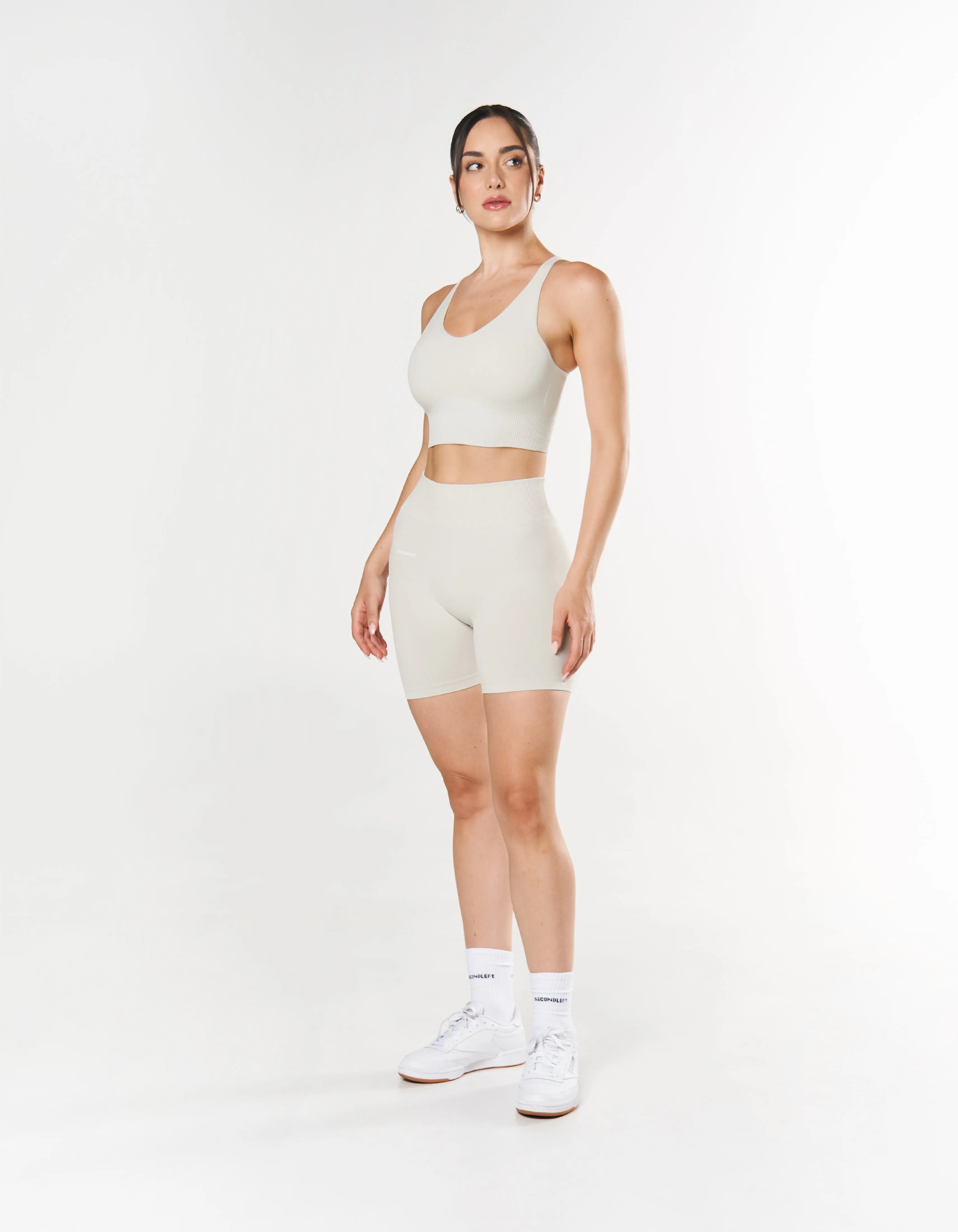 Seamless Midi Biker Shorts - Dove