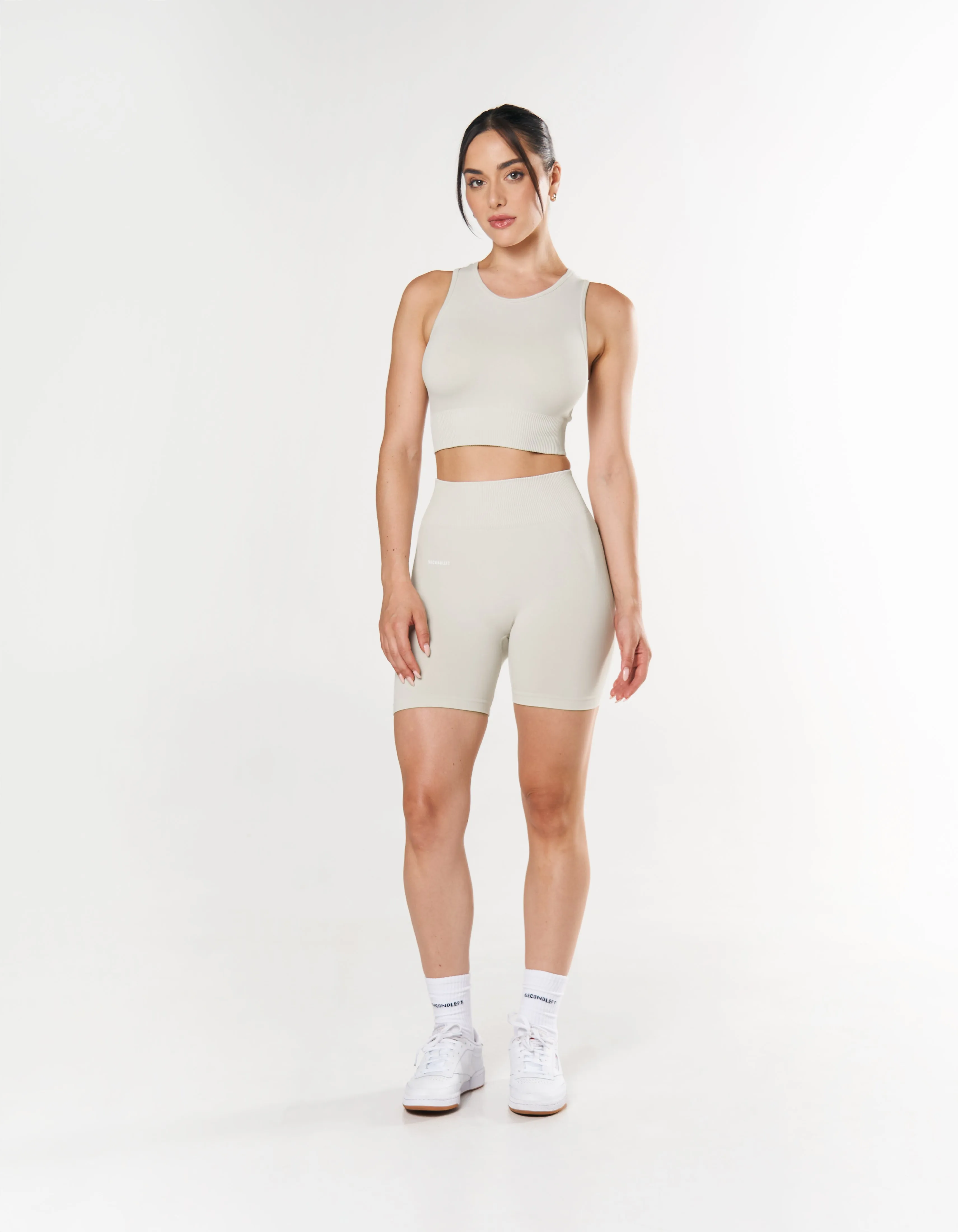 Seamless Midi Biker Shorts - Dove