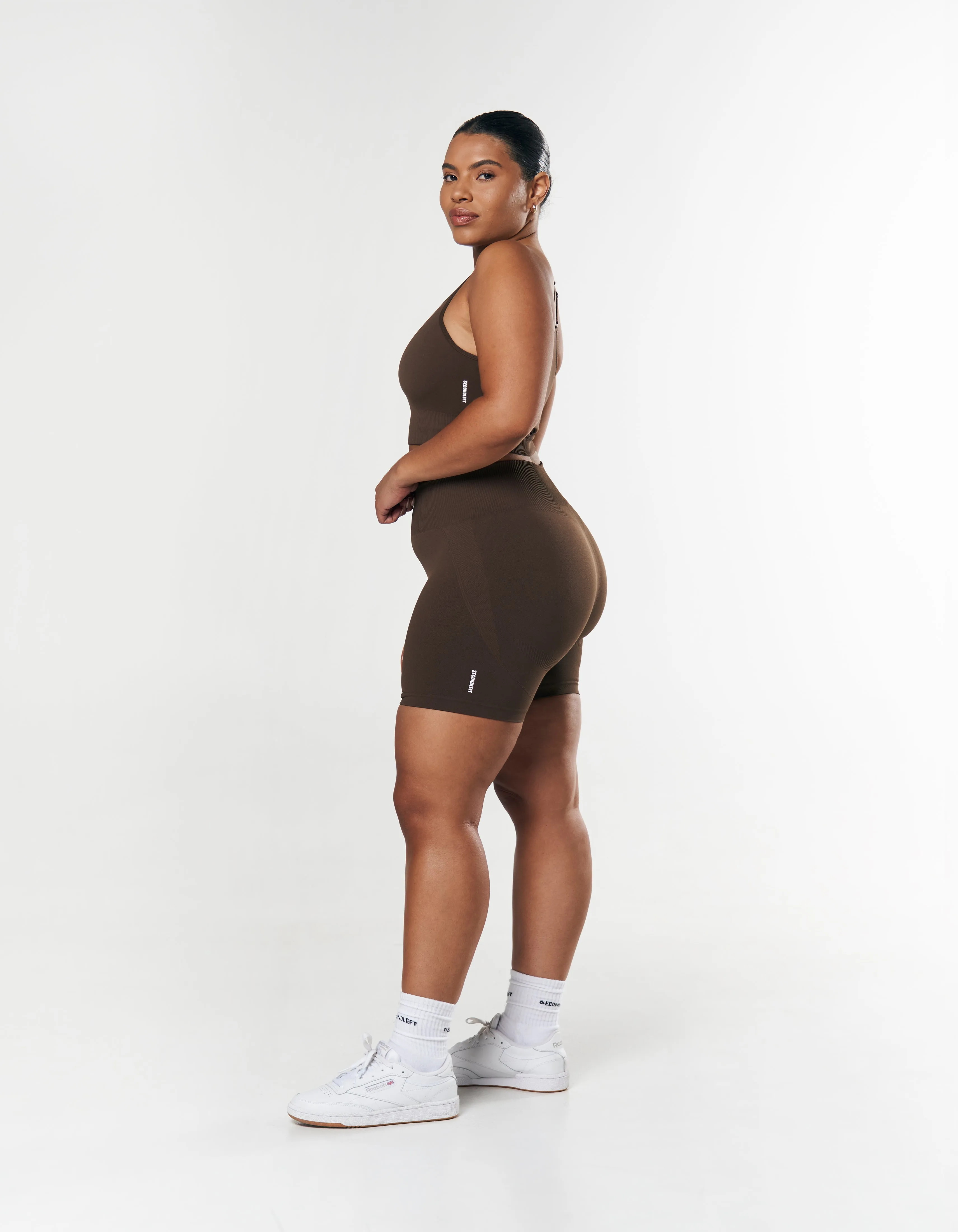 Seamless Midi Biker Shorts - Espresso