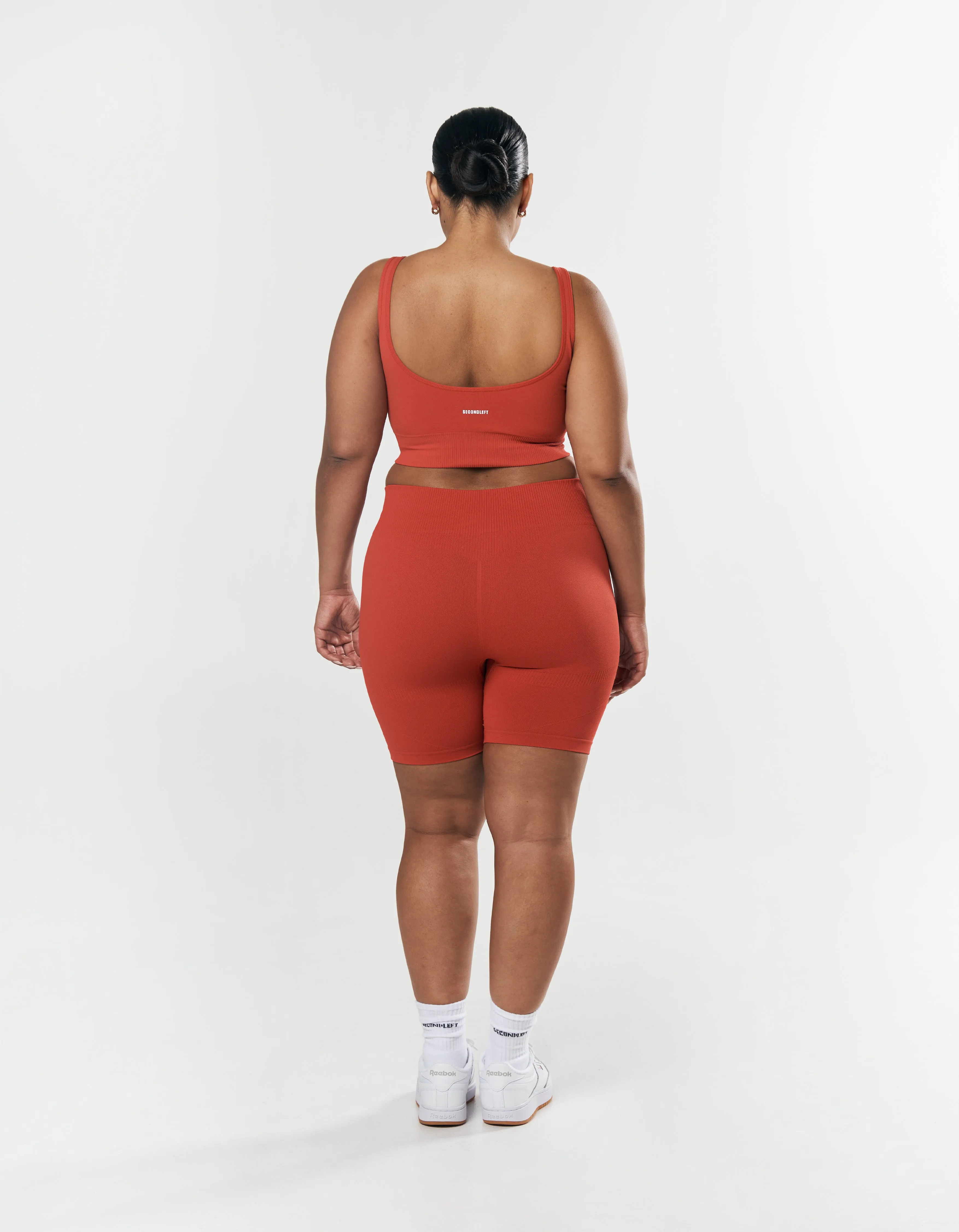Seamless Midi Biker Shorts - Red