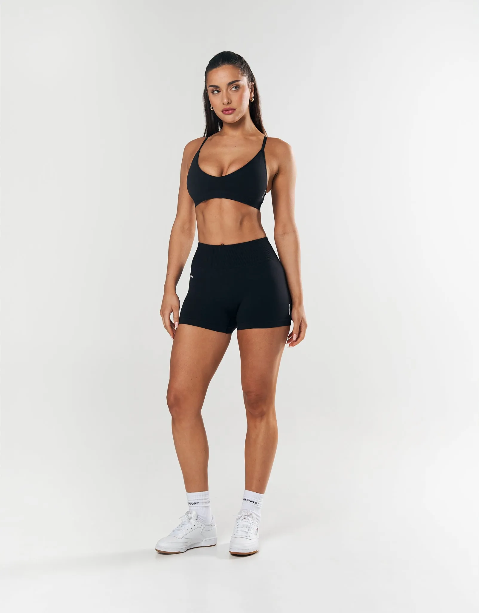 Seamless Mini Biker Shorts - Black