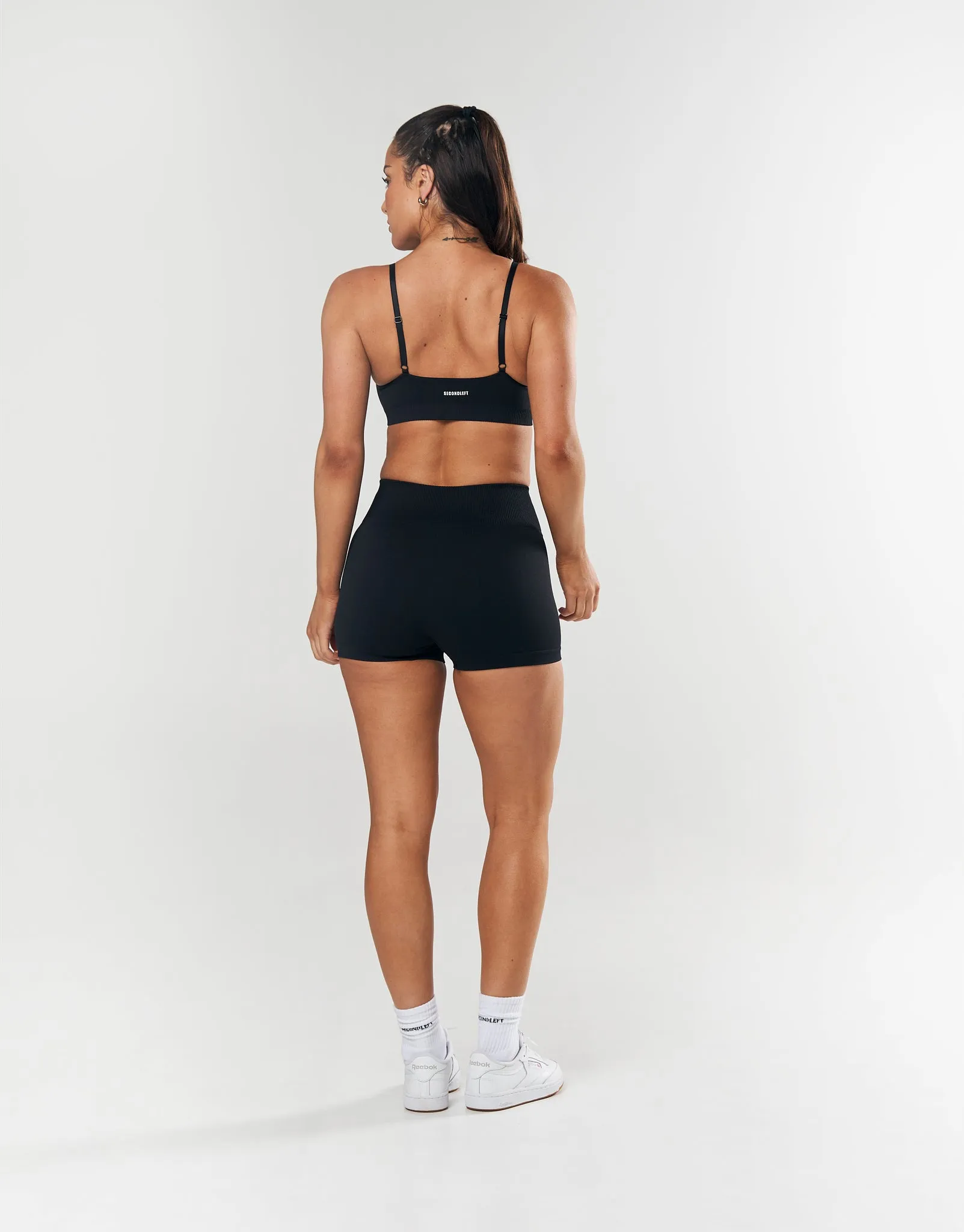 Seamless Mini Biker Shorts - Black