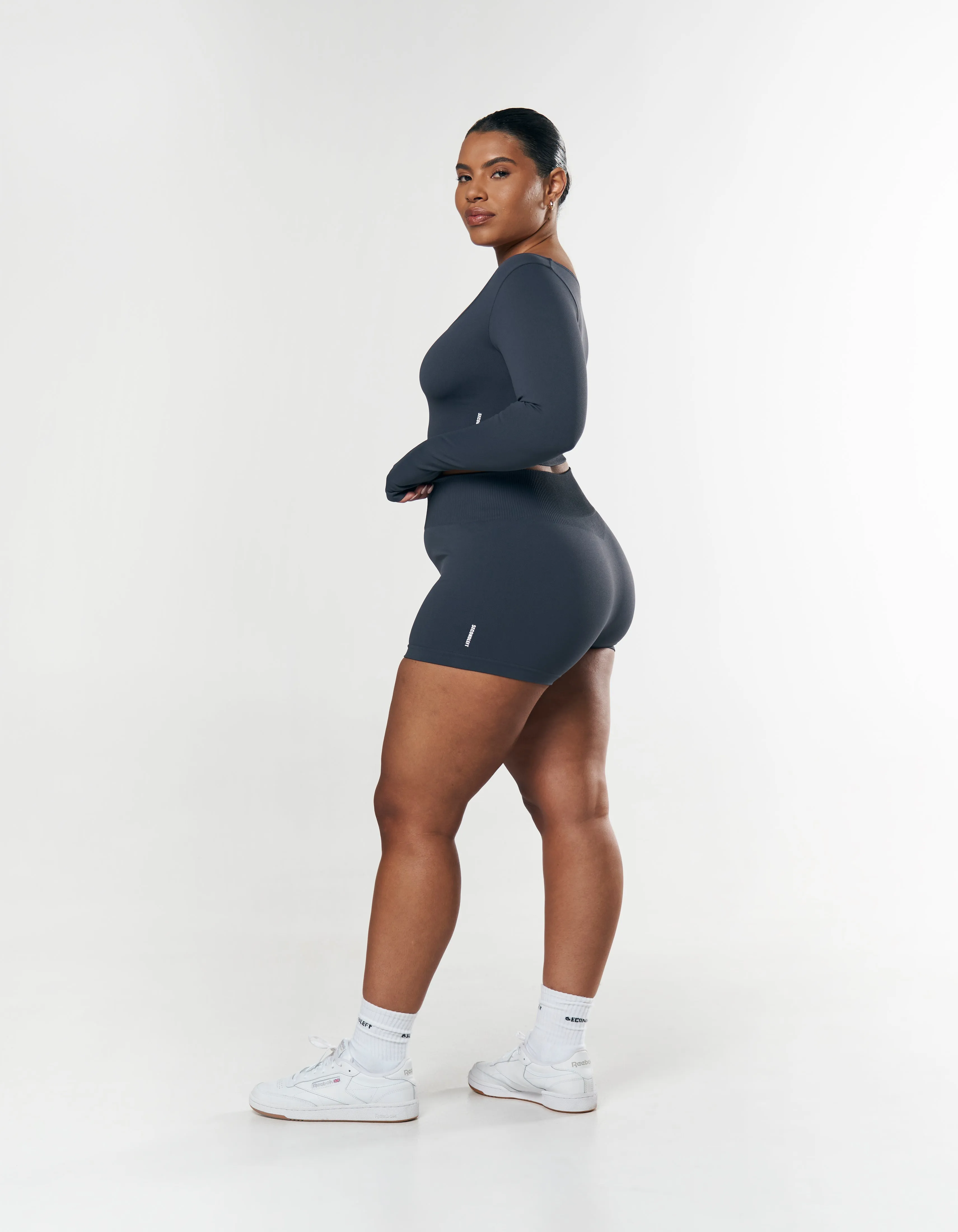 Seamless Mini Biker Shorts - Blueberry