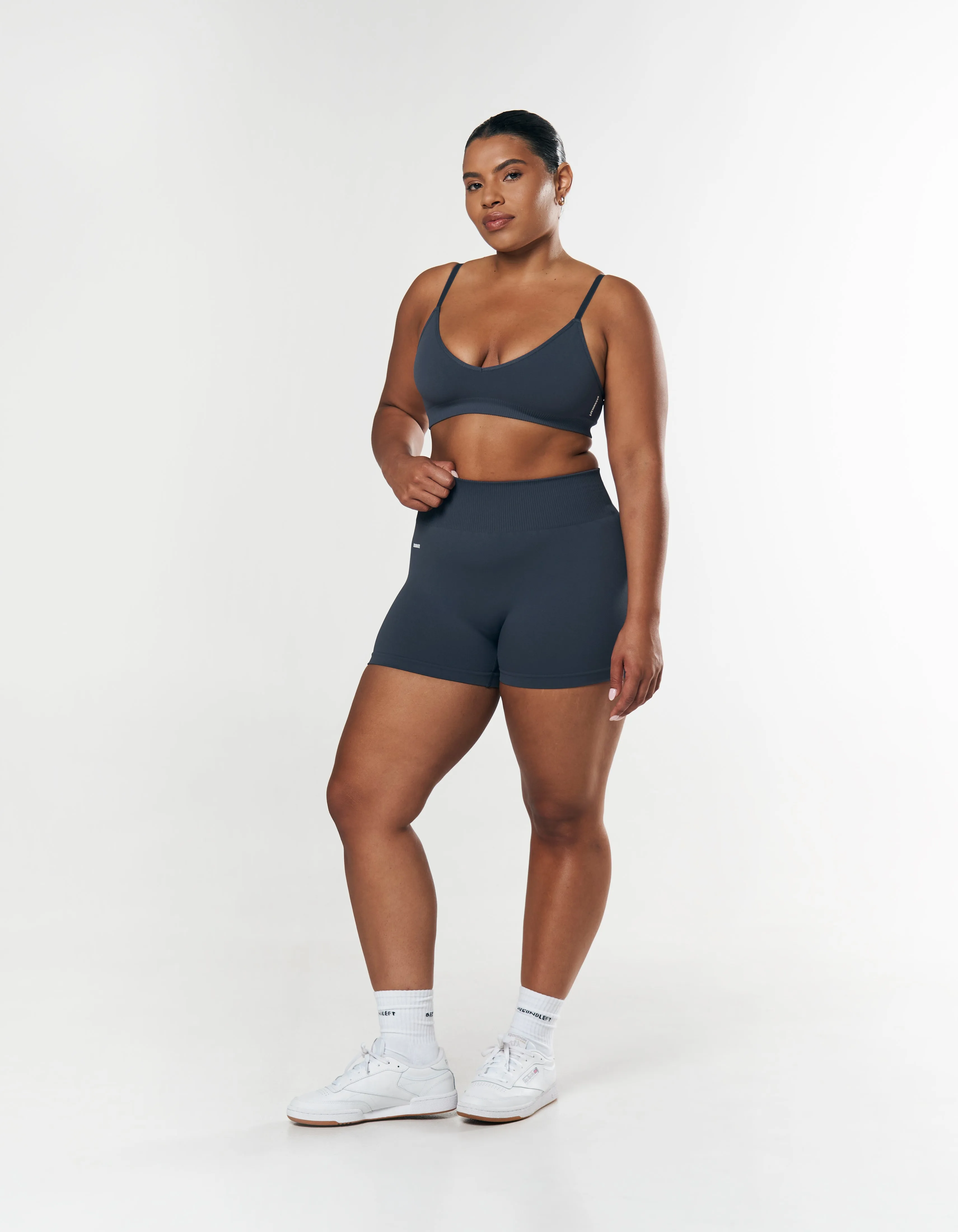 Seamless Mini Biker Shorts - Blueberry