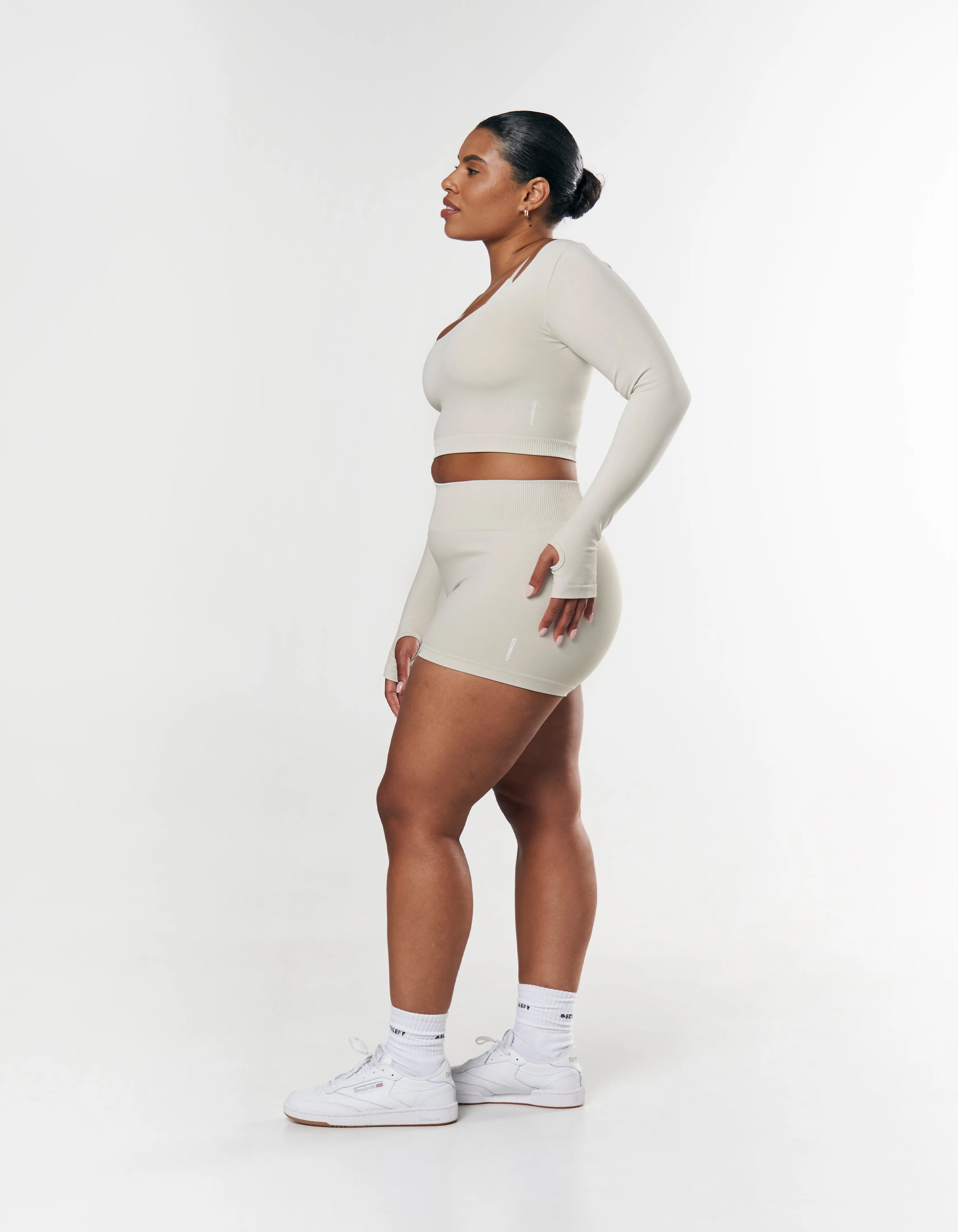 Seamless Mini Biker Shorts - Dove